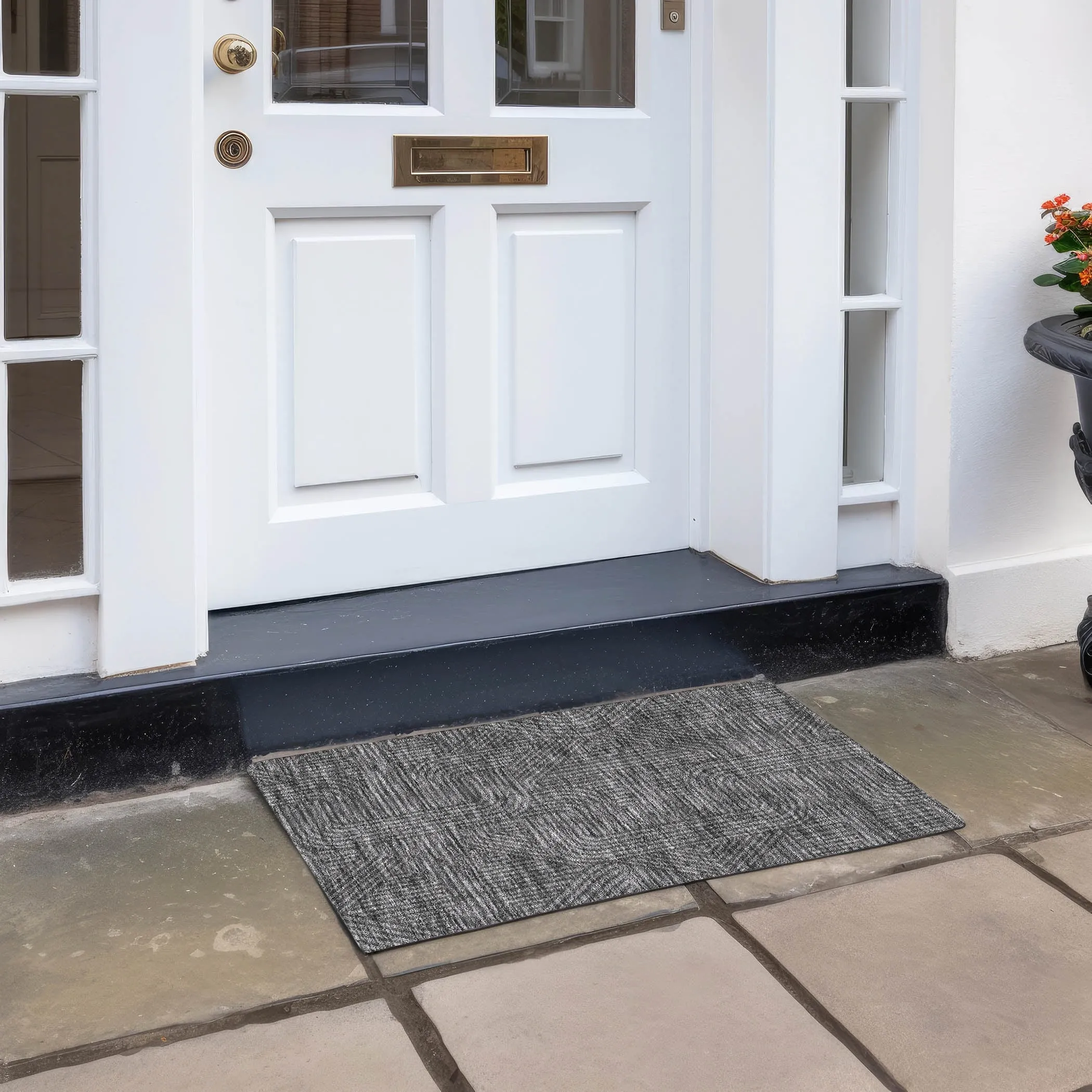 Machine Washable Indoor/ Outdoor Chantille Contemporary Geo Rug