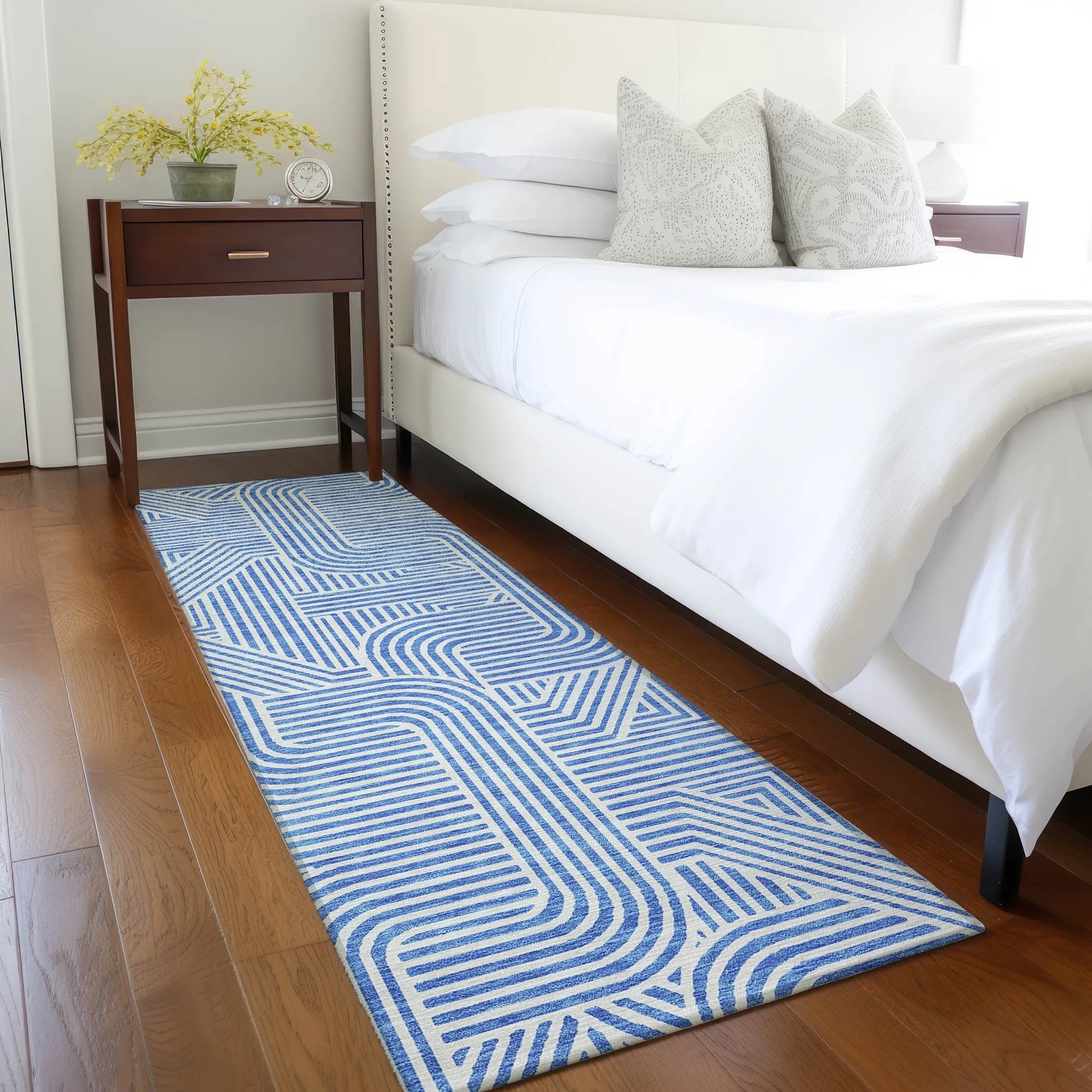 Machine Washable Indoor/ Outdoor Chantille Contemporary Geo Rug