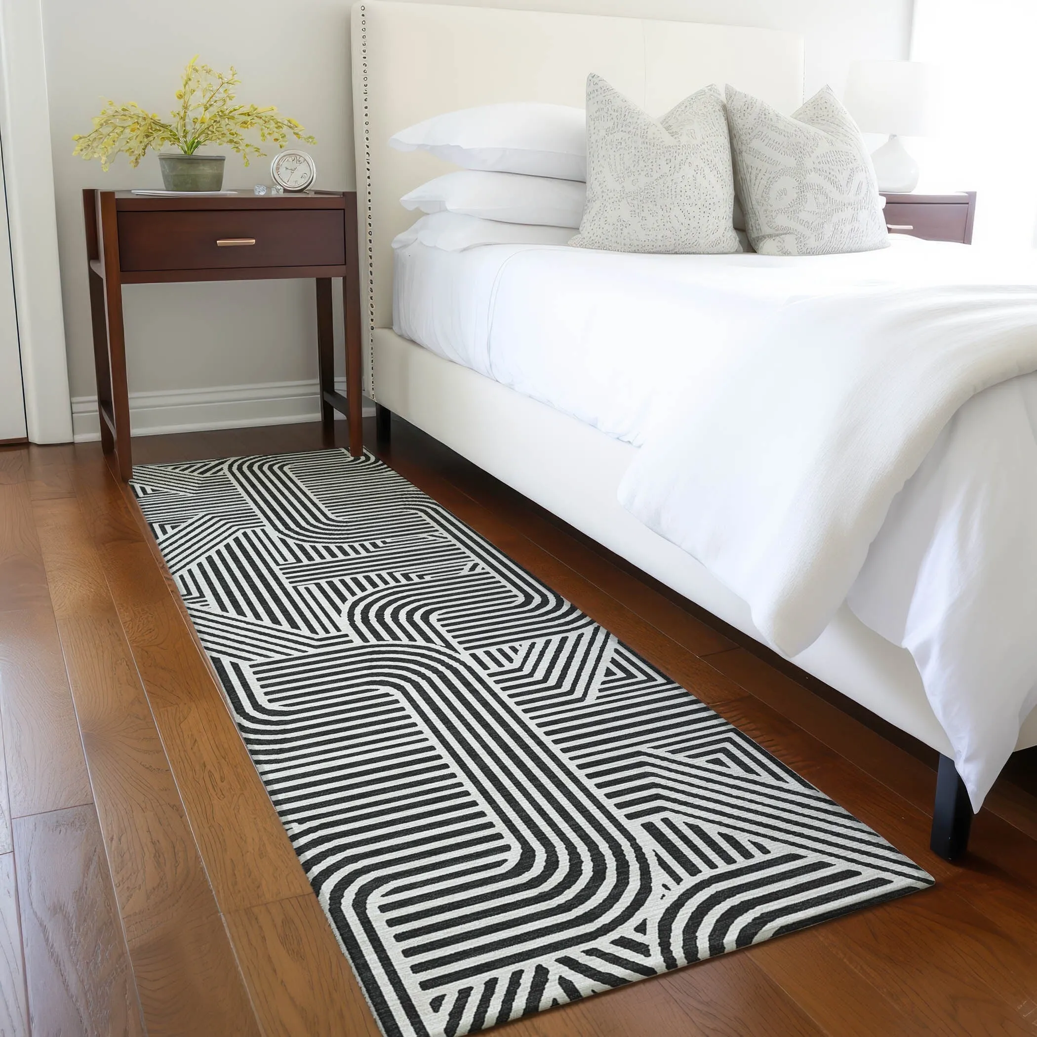 Machine Washable Indoor/ Outdoor Chantille Contemporary Geo Rug