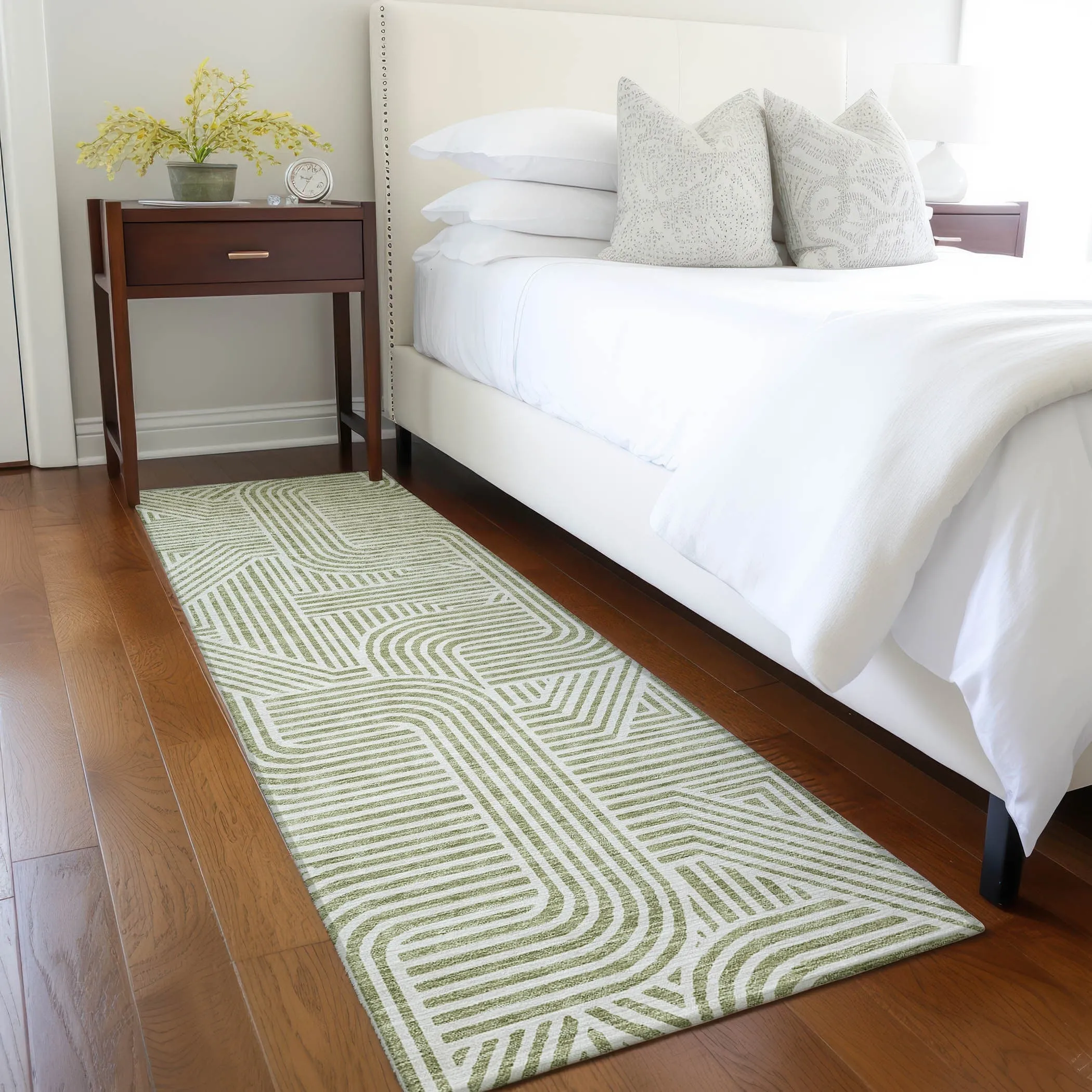 Machine Washable Indoor/ Outdoor Chantille Contemporary Geo Rug