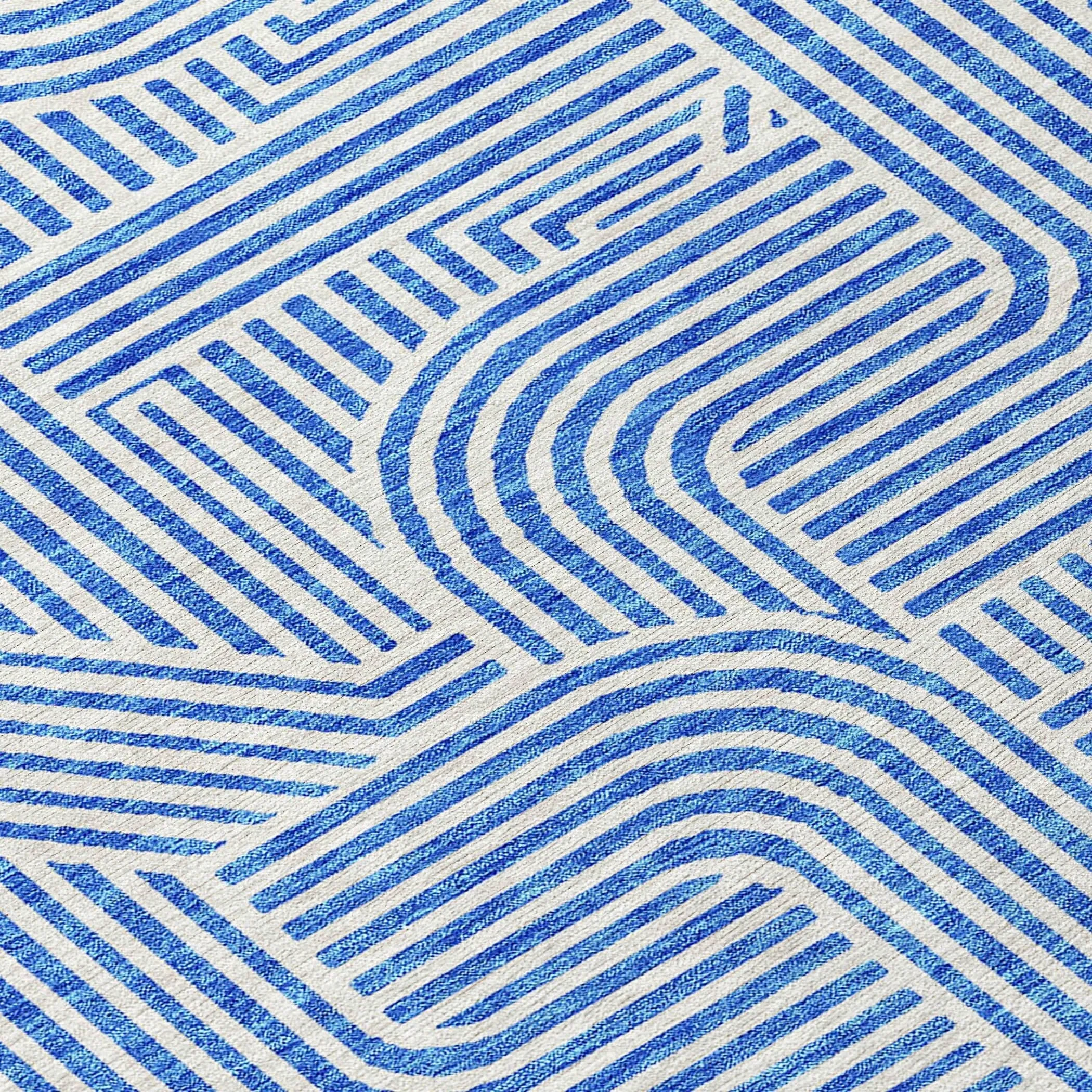 Machine Washable Indoor/ Outdoor Chantille Contemporary Geo Rug