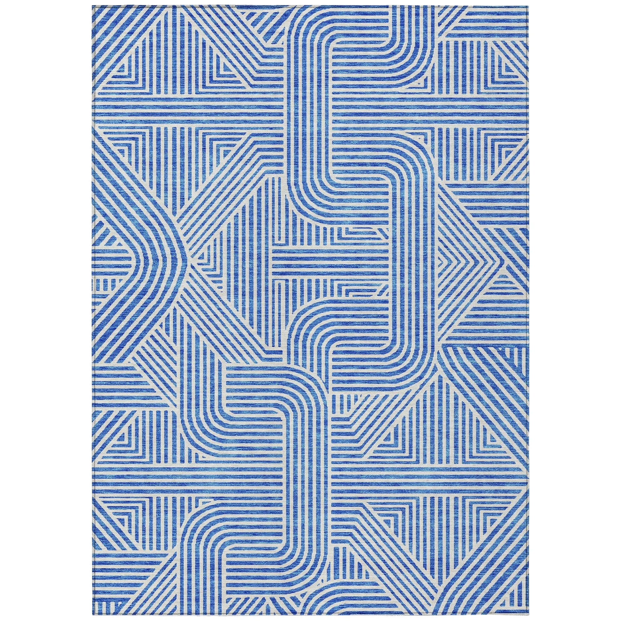 Machine Washable Indoor/ Outdoor Chantille Contemporary Geo Rug