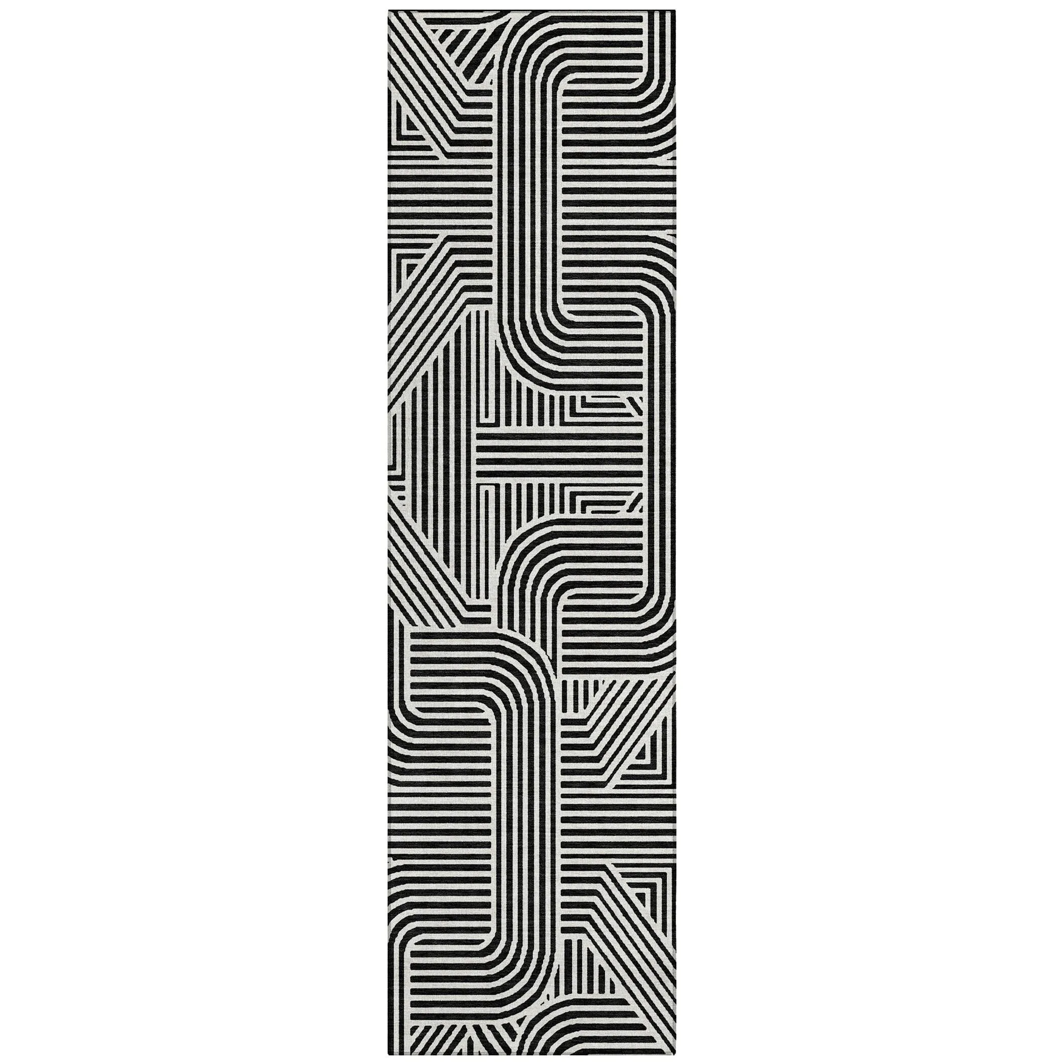 Machine Washable Indoor/ Outdoor Chantille Contemporary Geo Rug