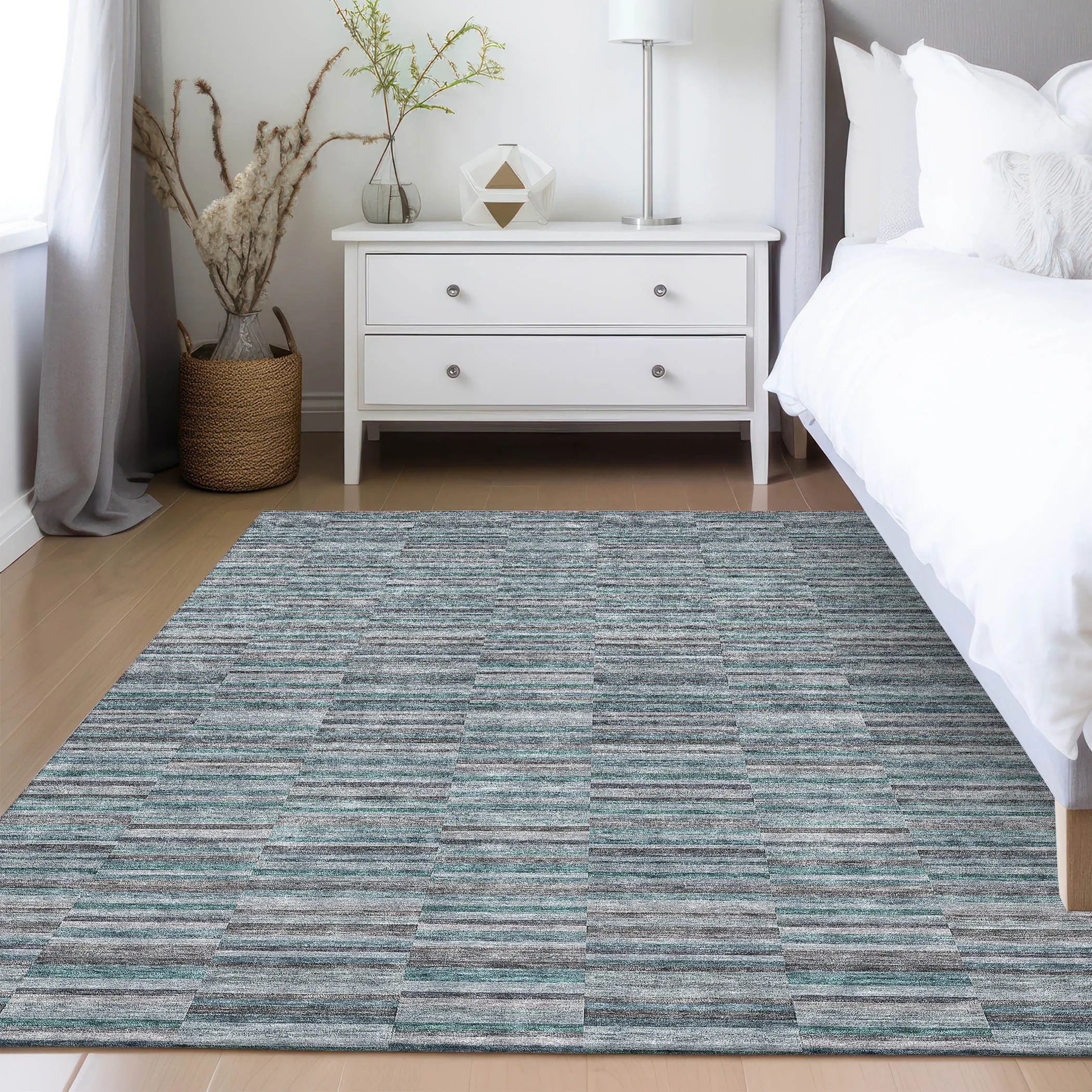 Machine Washable Indoor/ Outdoor Chantille Contemporary Geo Rug