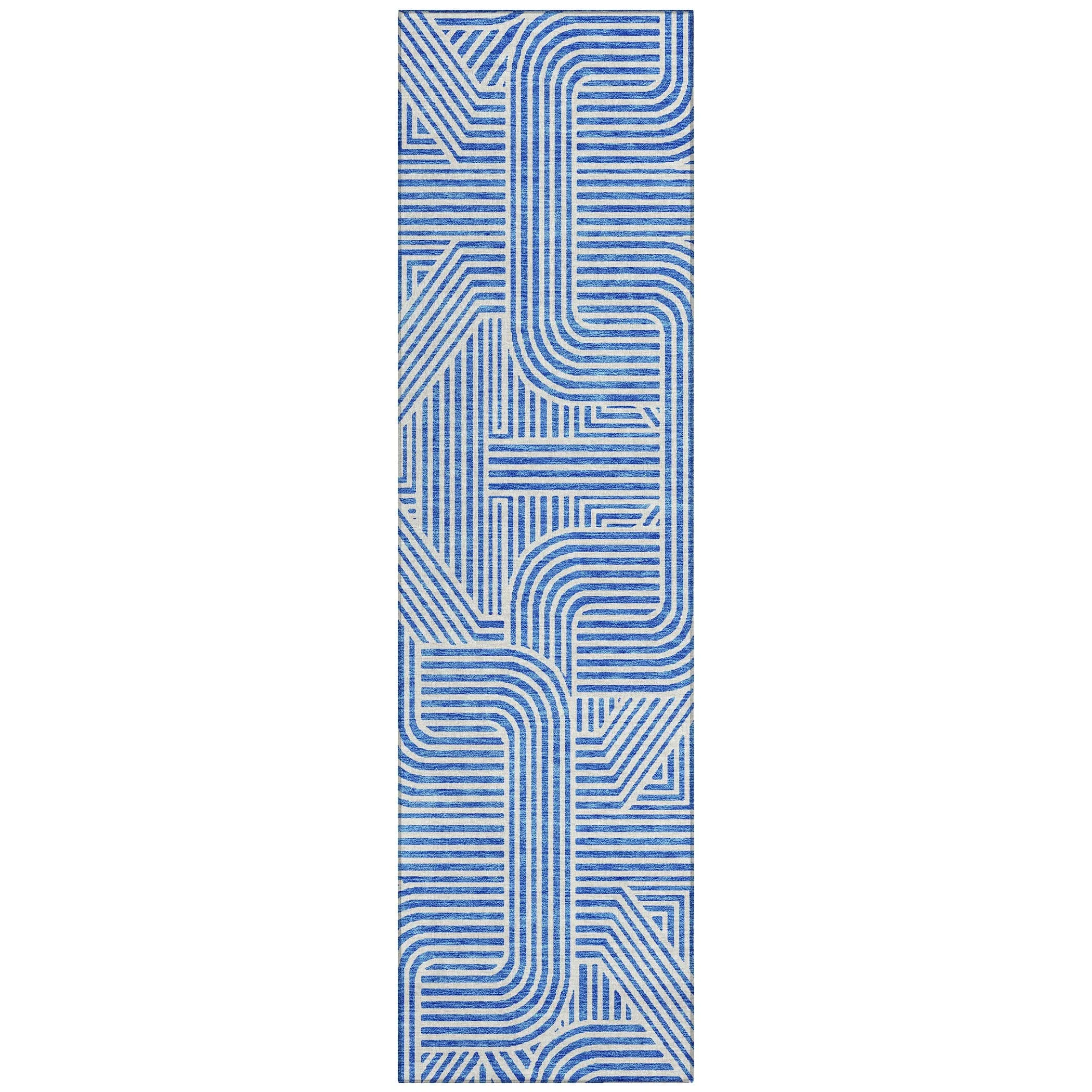 Machine Washable Indoor/ Outdoor Chantille Contemporary Geo Rug
