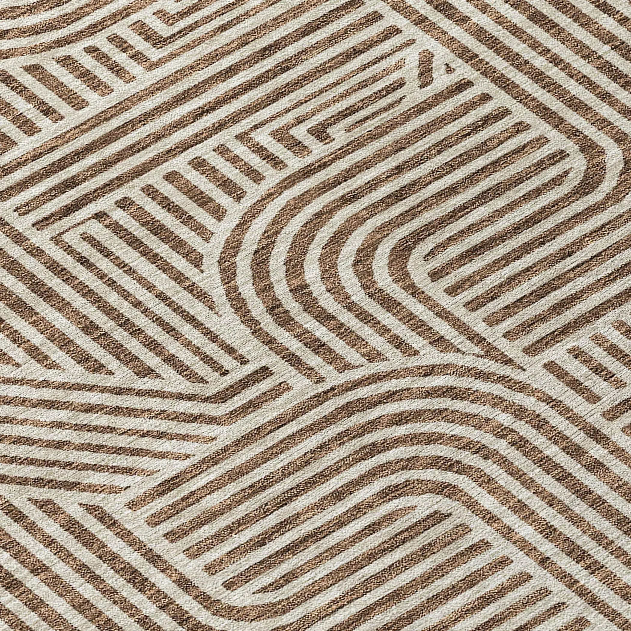 Machine Washable Indoor/ Outdoor Chantille Contemporary Geo Rug