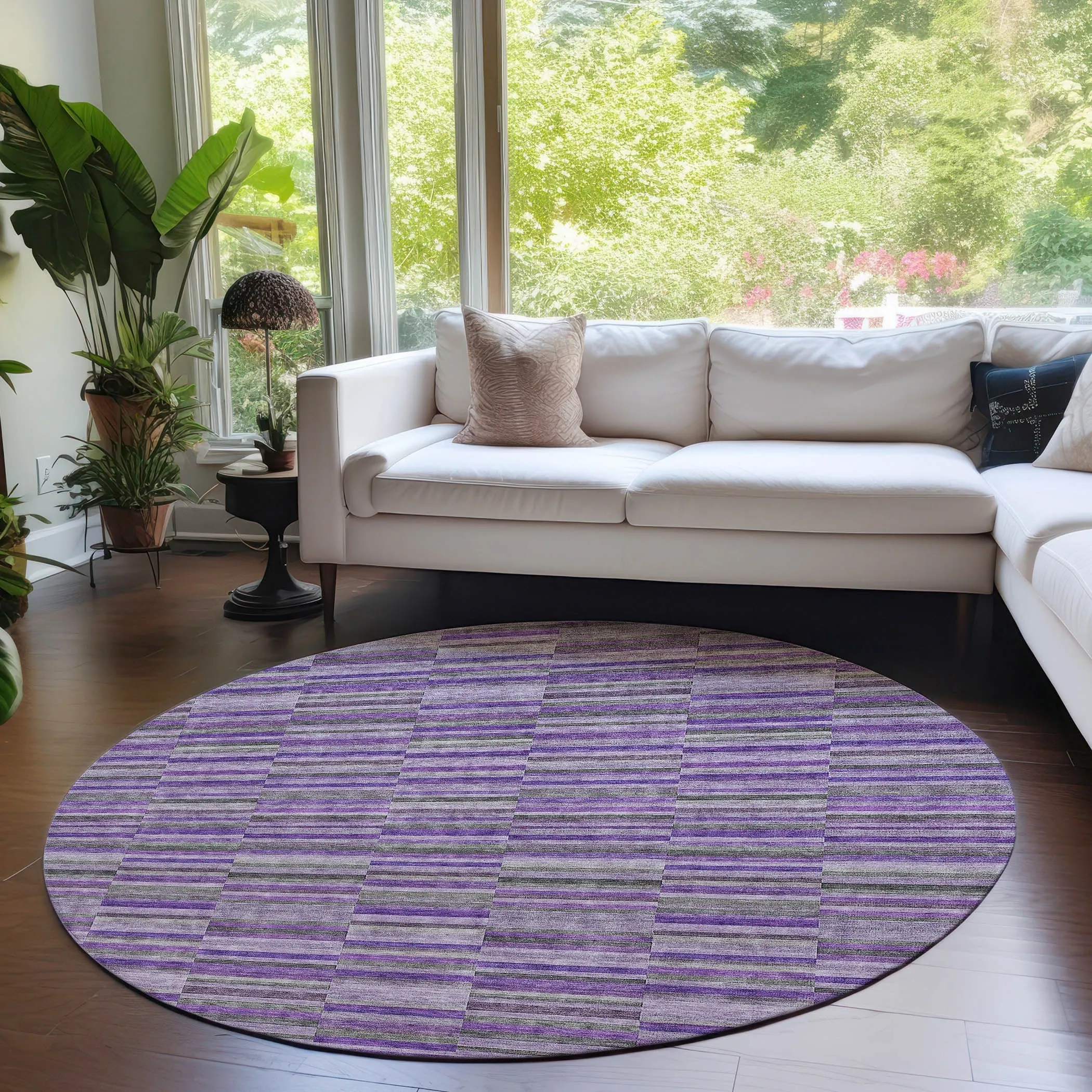 Machine Washable Indoor/ Outdoor Chantille Contemporary Geo Rug