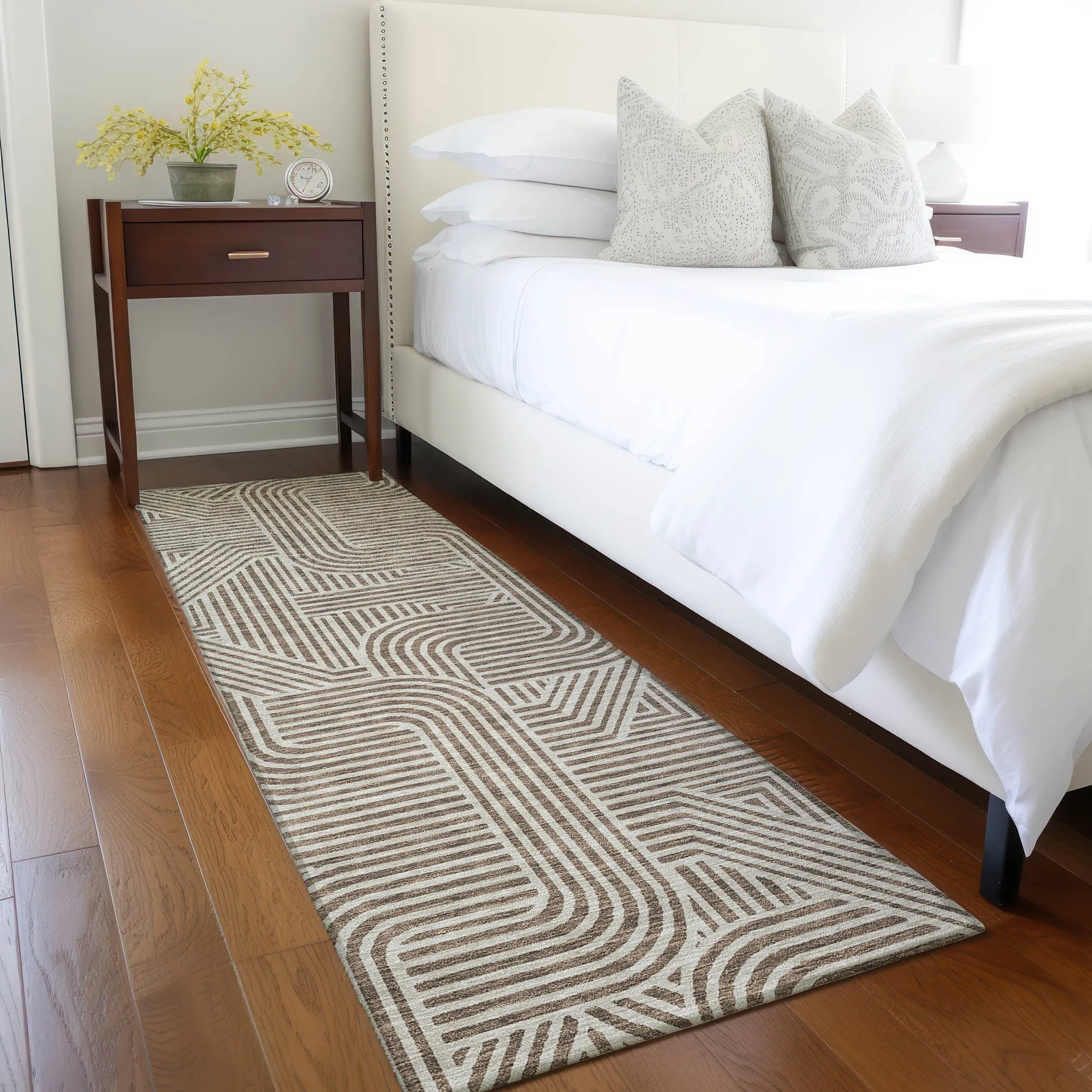 Machine Washable Indoor/ Outdoor Chantille Contemporary Geo Rug
