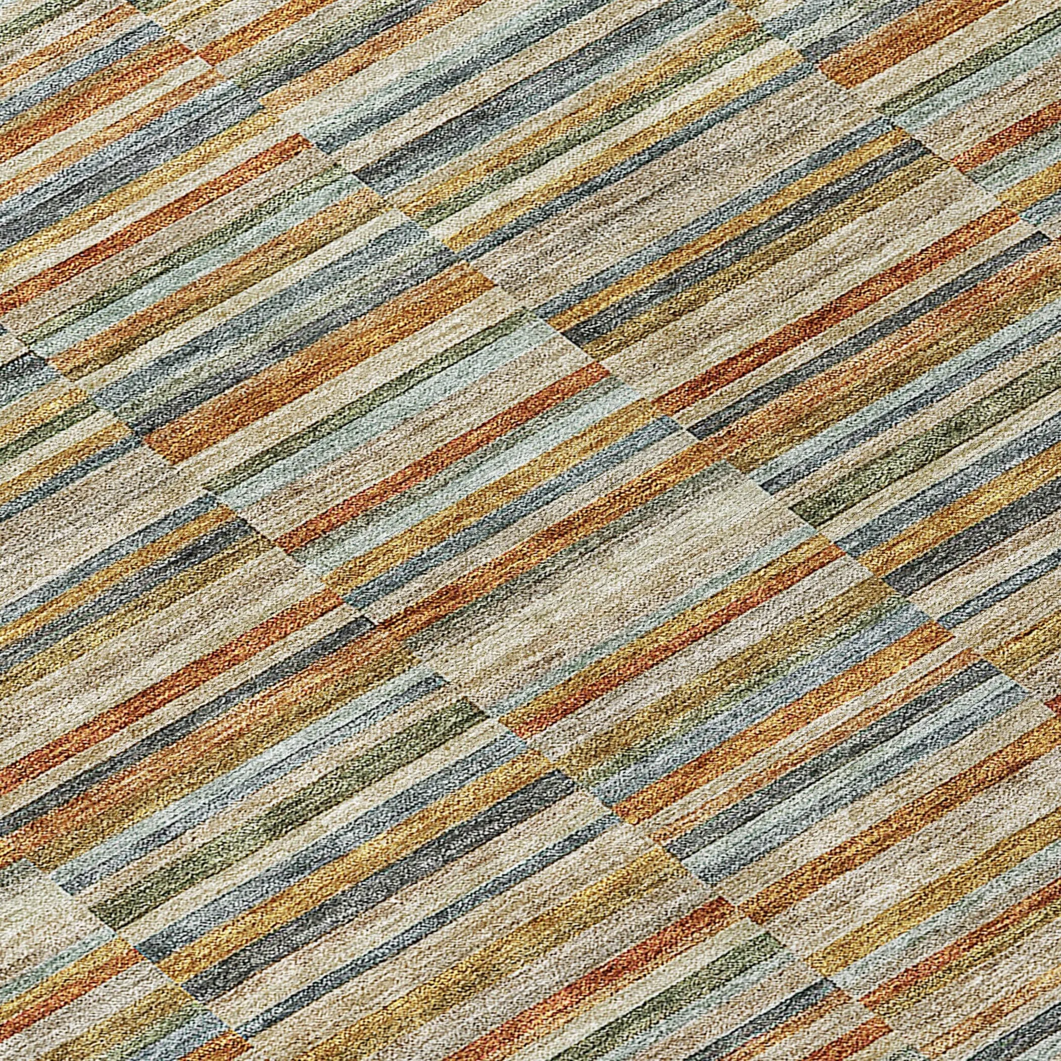 Machine Washable Indoor/ Outdoor Chantille Contemporary Geo Rug