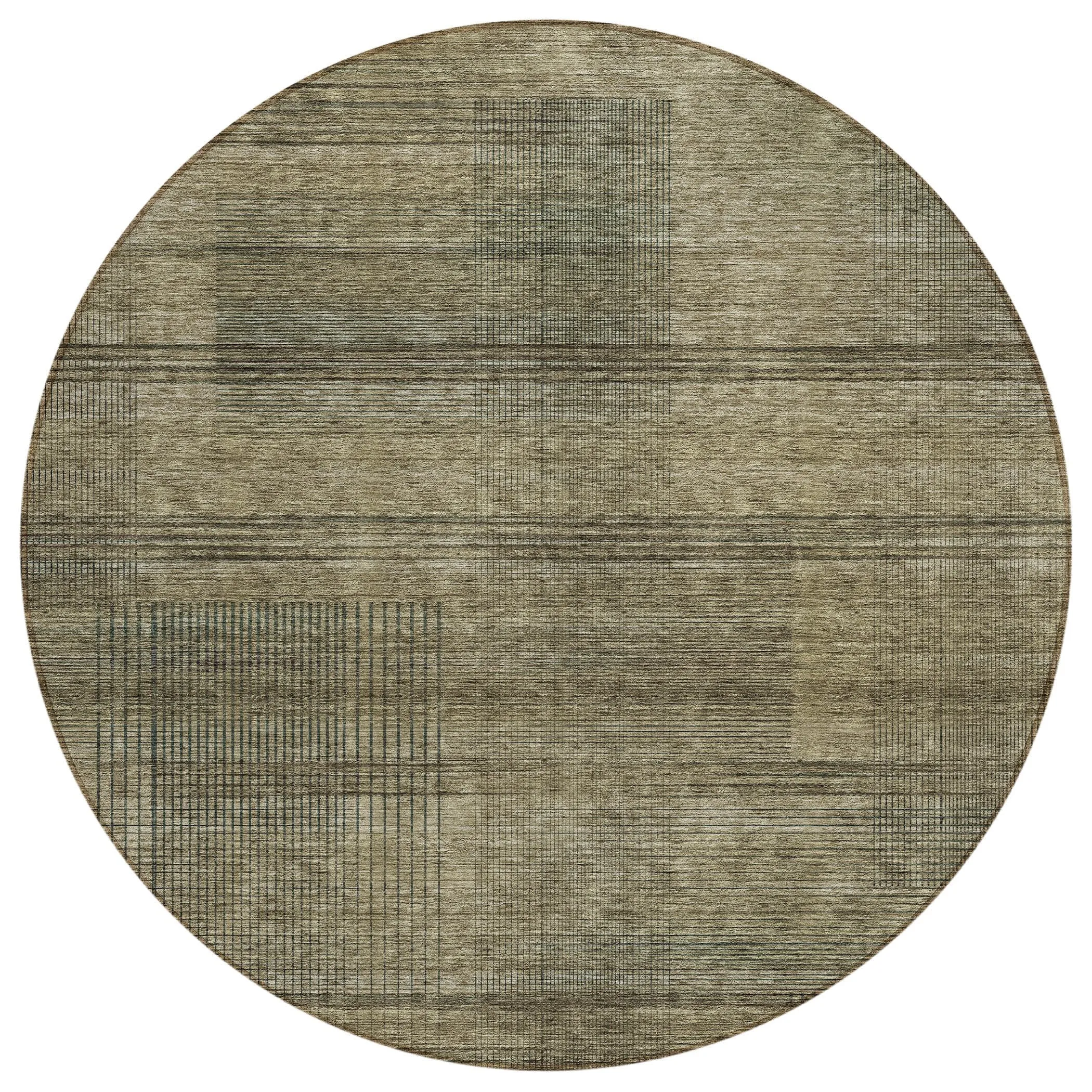 Machine Washable Indoor/ Outdoor Chantille Contemporary Imprints Rug