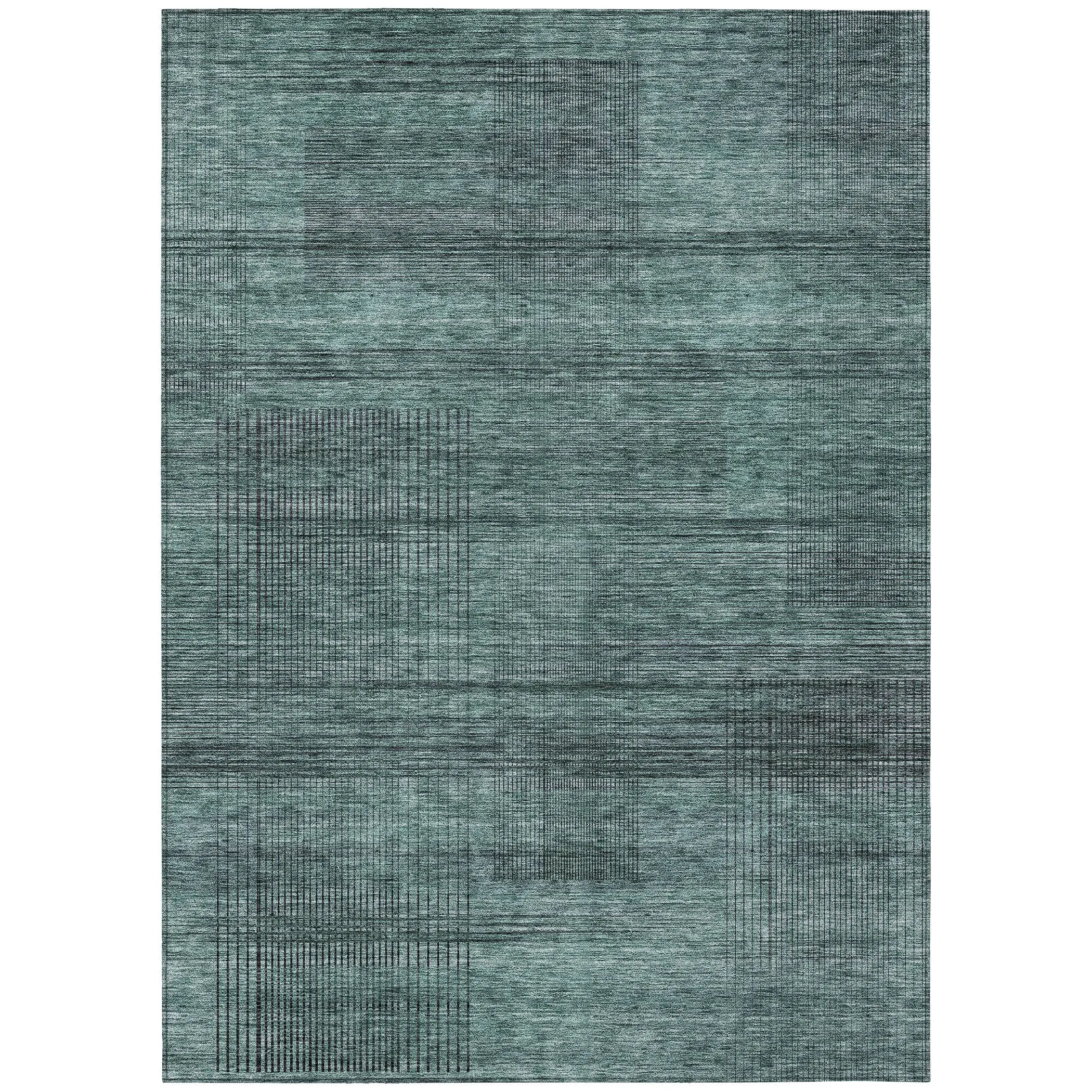 Machine Washable Indoor/ Outdoor Chantille Contemporary Imprints Rug