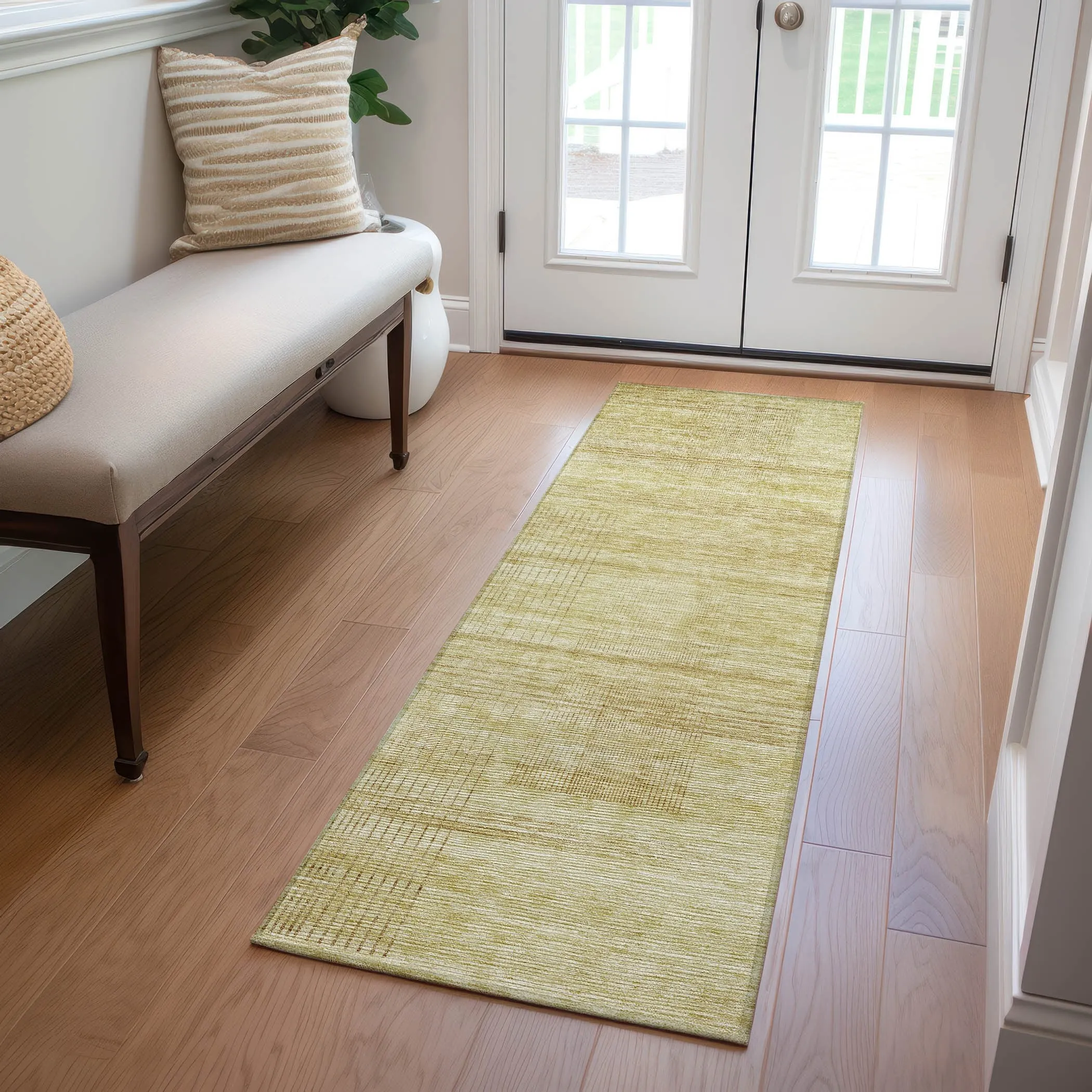 Machine Washable Indoor/ Outdoor Chantille Contemporary Imprints Rug