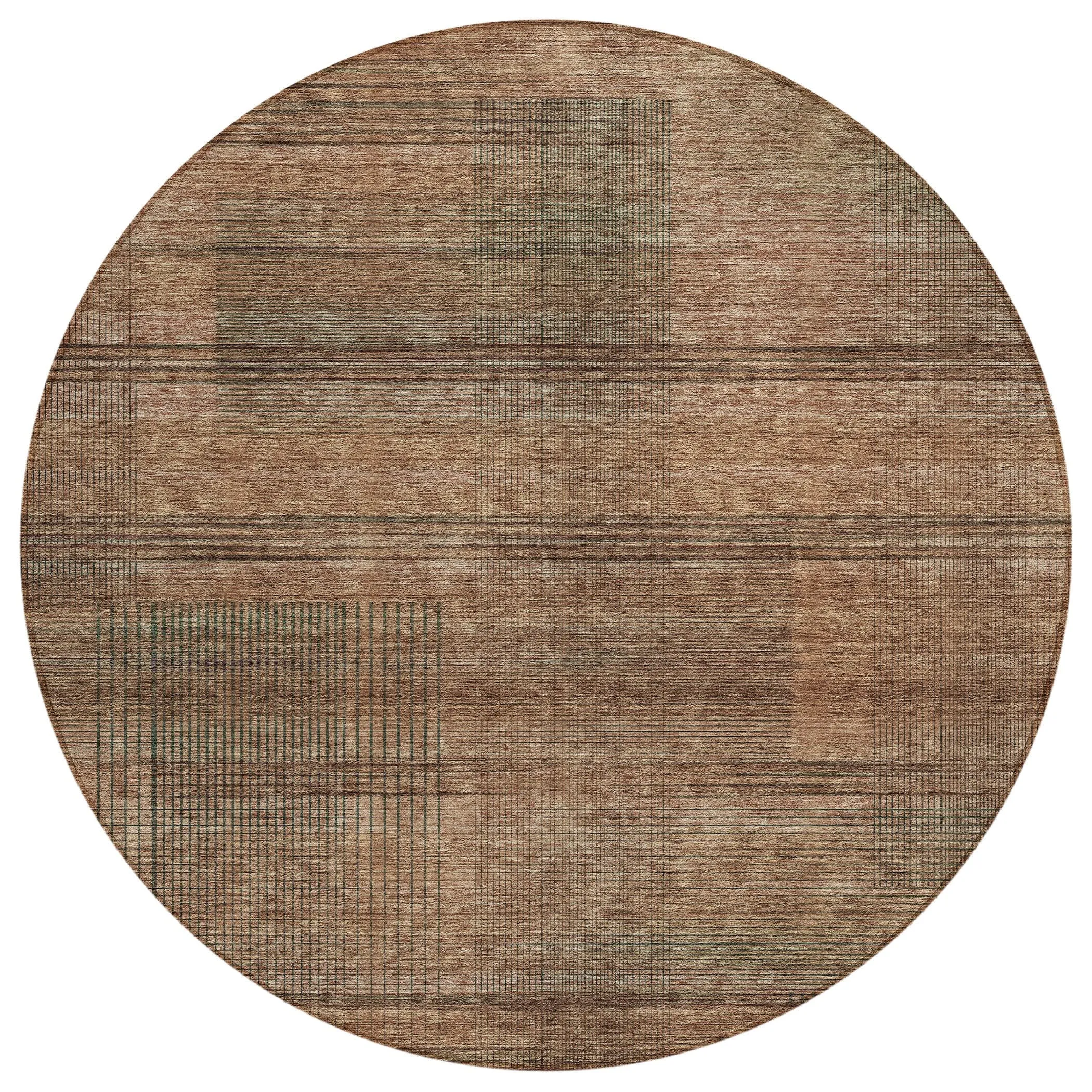 Machine Washable Indoor/ Outdoor Chantille Contemporary Imprints Rug