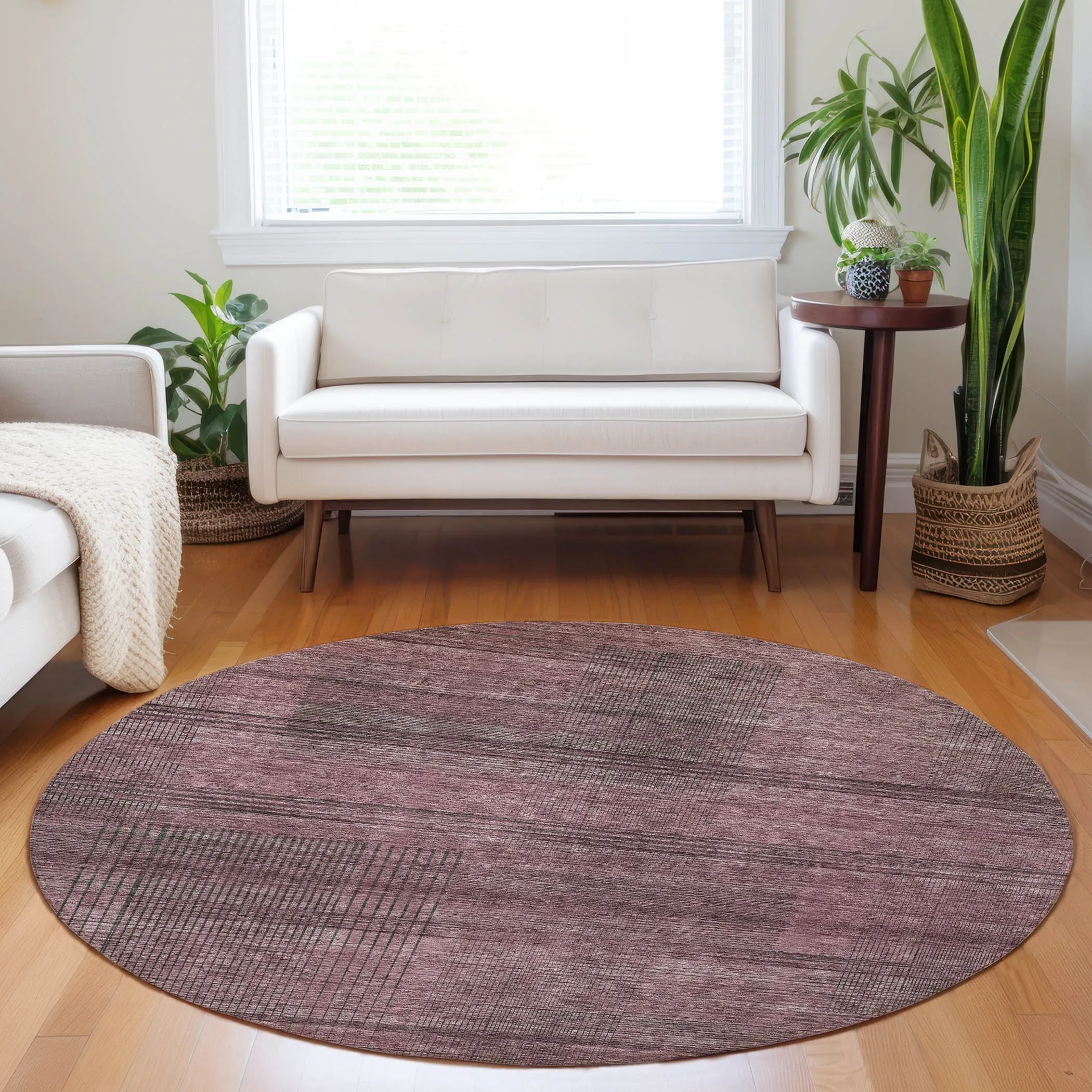 Machine Washable Indoor/ Outdoor Chantille Contemporary Imprints Rug