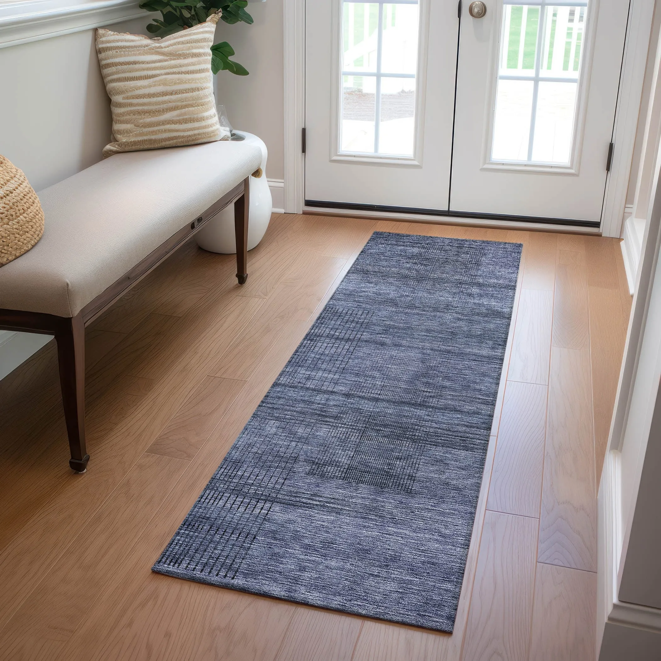 Machine Washable Indoor/ Outdoor Chantille Contemporary Imprints Rug