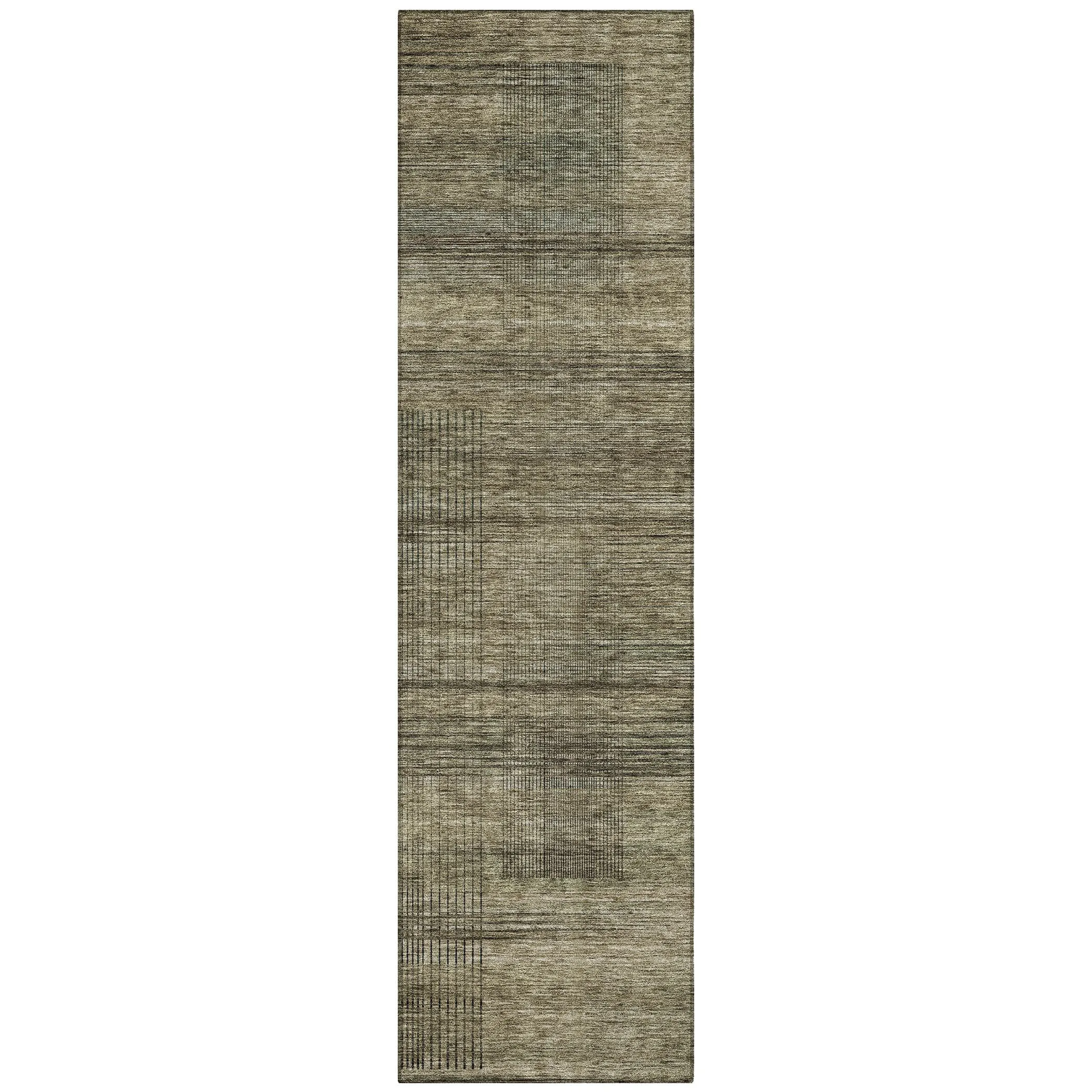 Machine Washable Indoor/ Outdoor Chantille Contemporary Imprints Rug