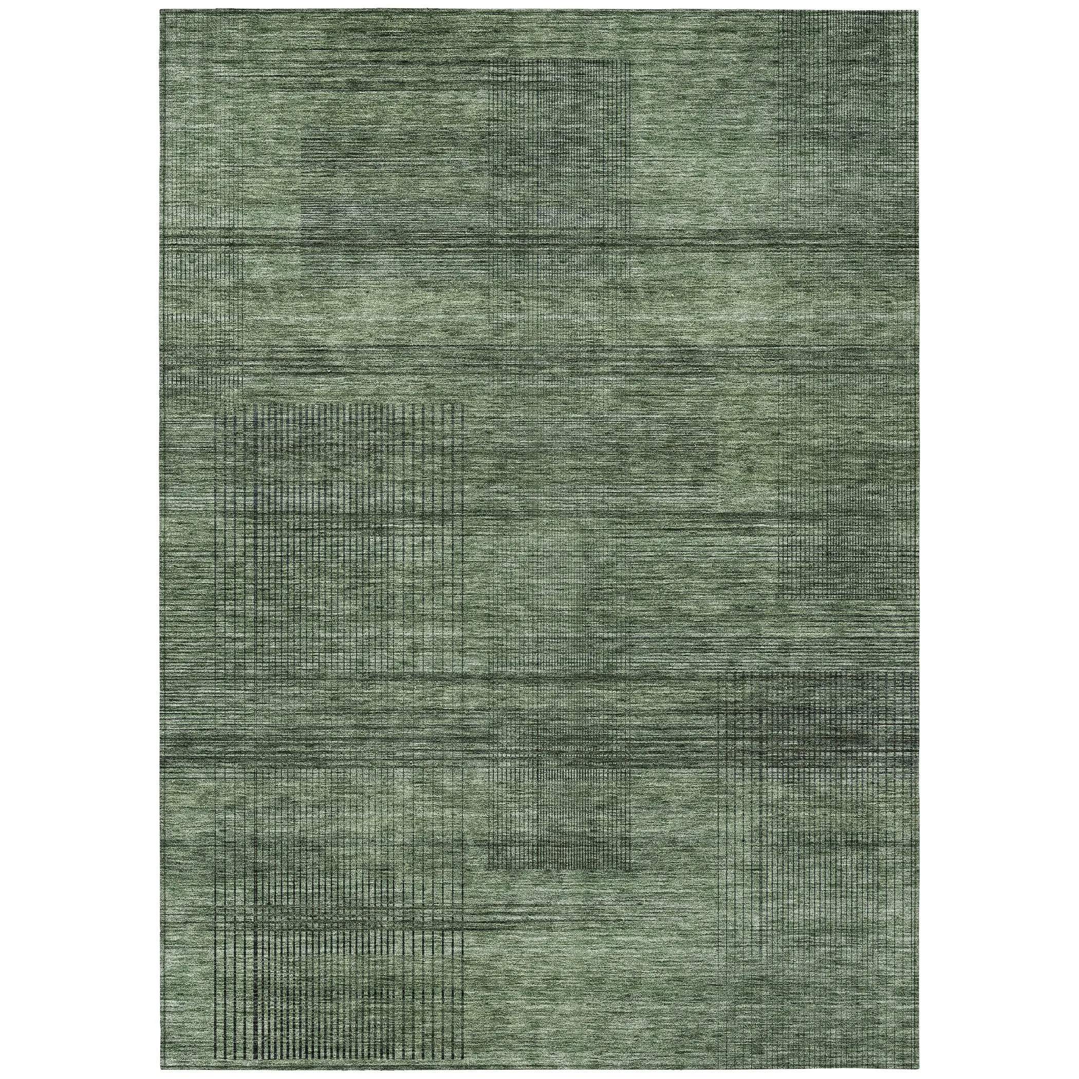 Machine Washable Indoor/ Outdoor Chantille Contemporary Imprints Rug