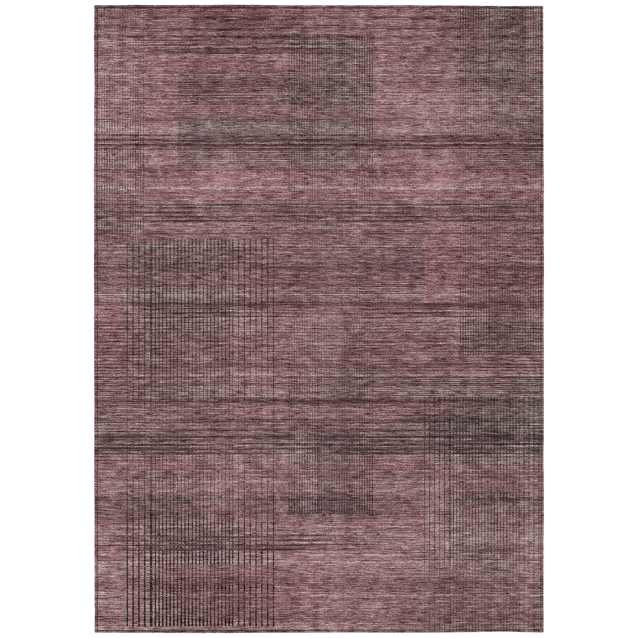 Machine Washable Indoor/ Outdoor Chantille Contemporary Imprints Rug