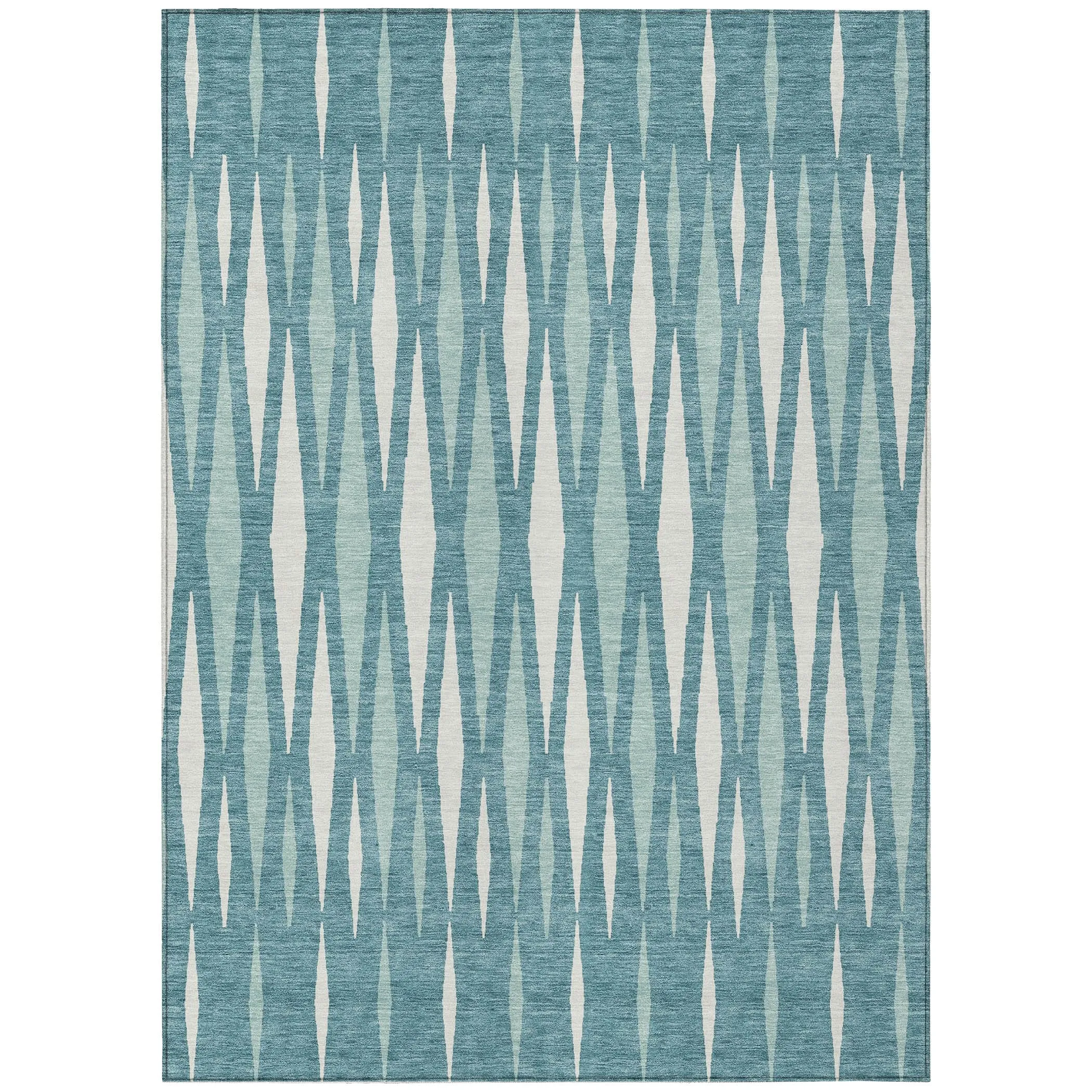 Machine Washable Indoor/ Outdoor Chantille Contemporary Mosaic Rug