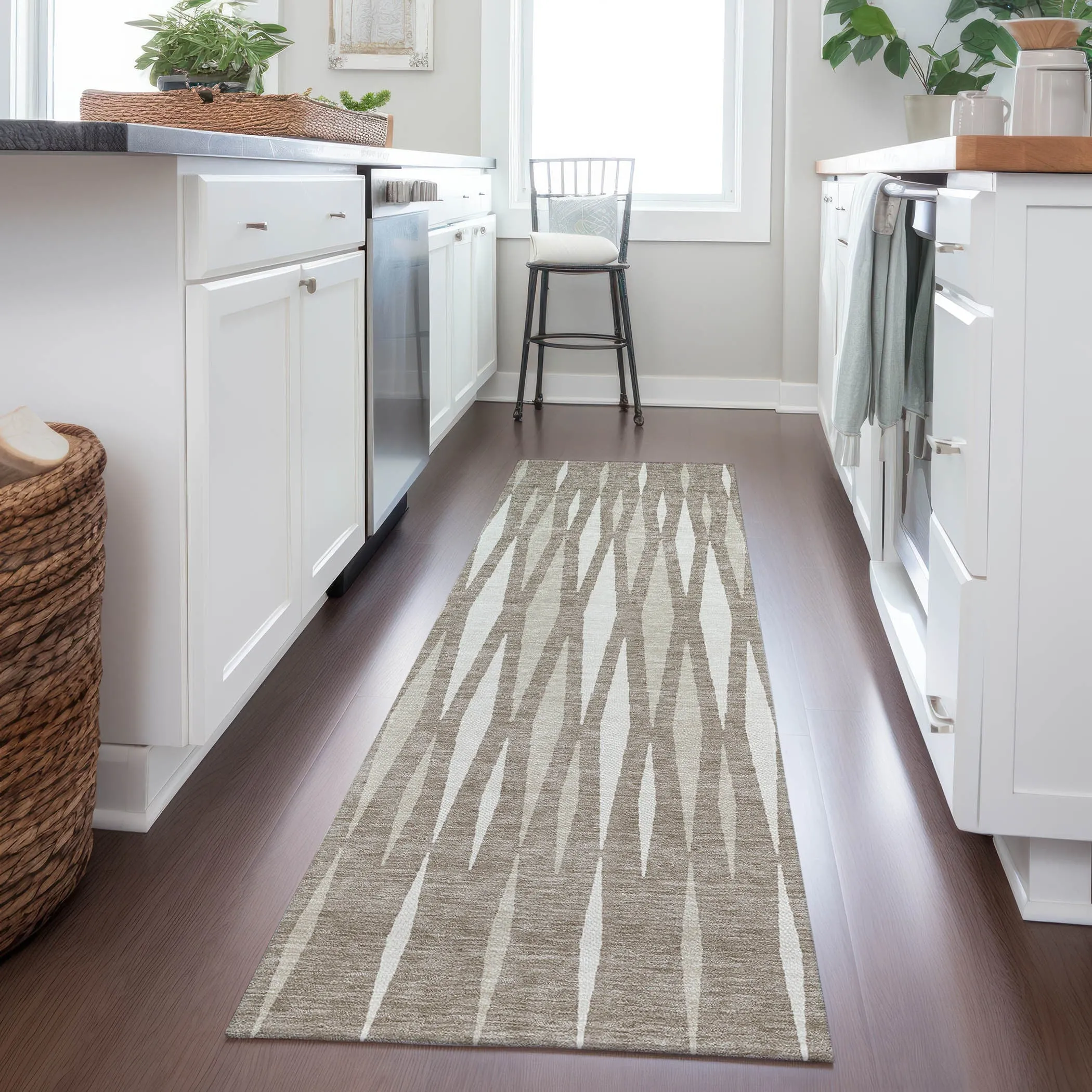 Machine Washable Indoor/ Outdoor Chantille Contemporary Mosaic Rug