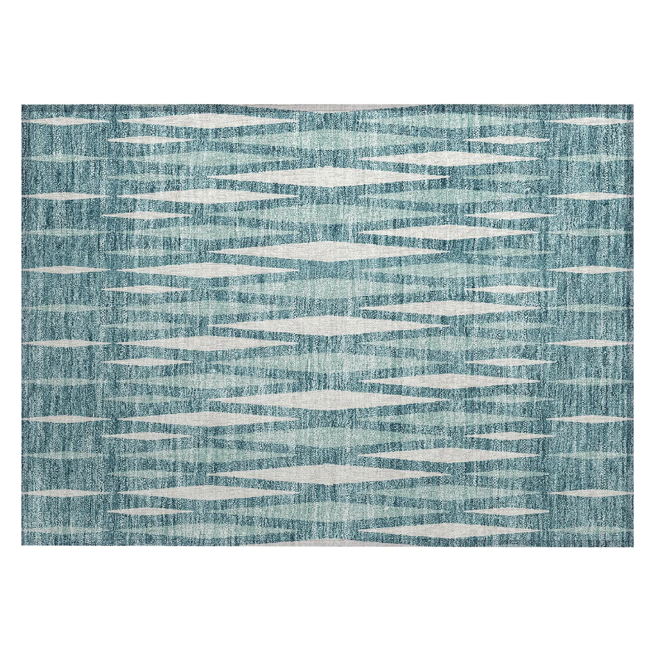 Machine Washable Indoor/ Outdoor Chantille Contemporary Mosaic Rug