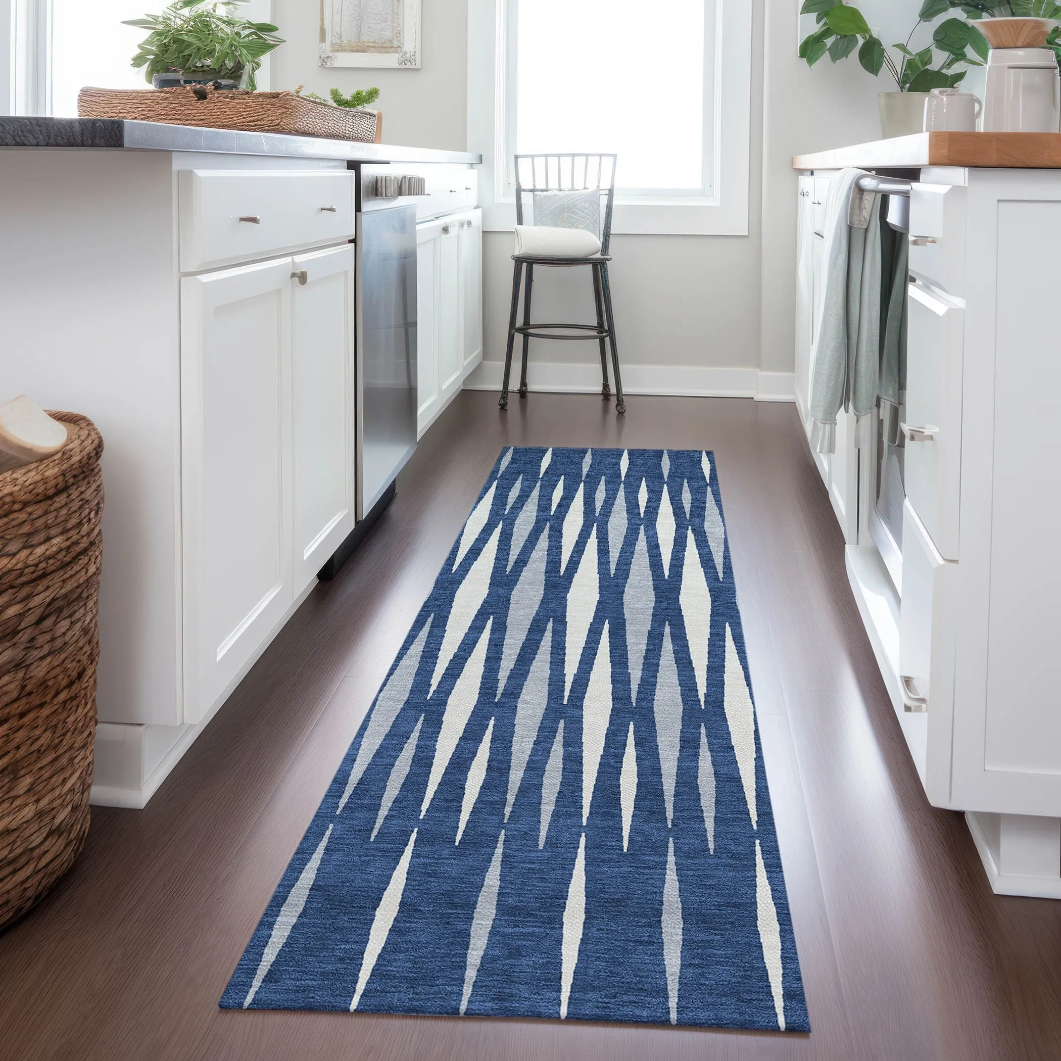 Machine Washable Indoor/ Outdoor Chantille Contemporary Mosaic Rug