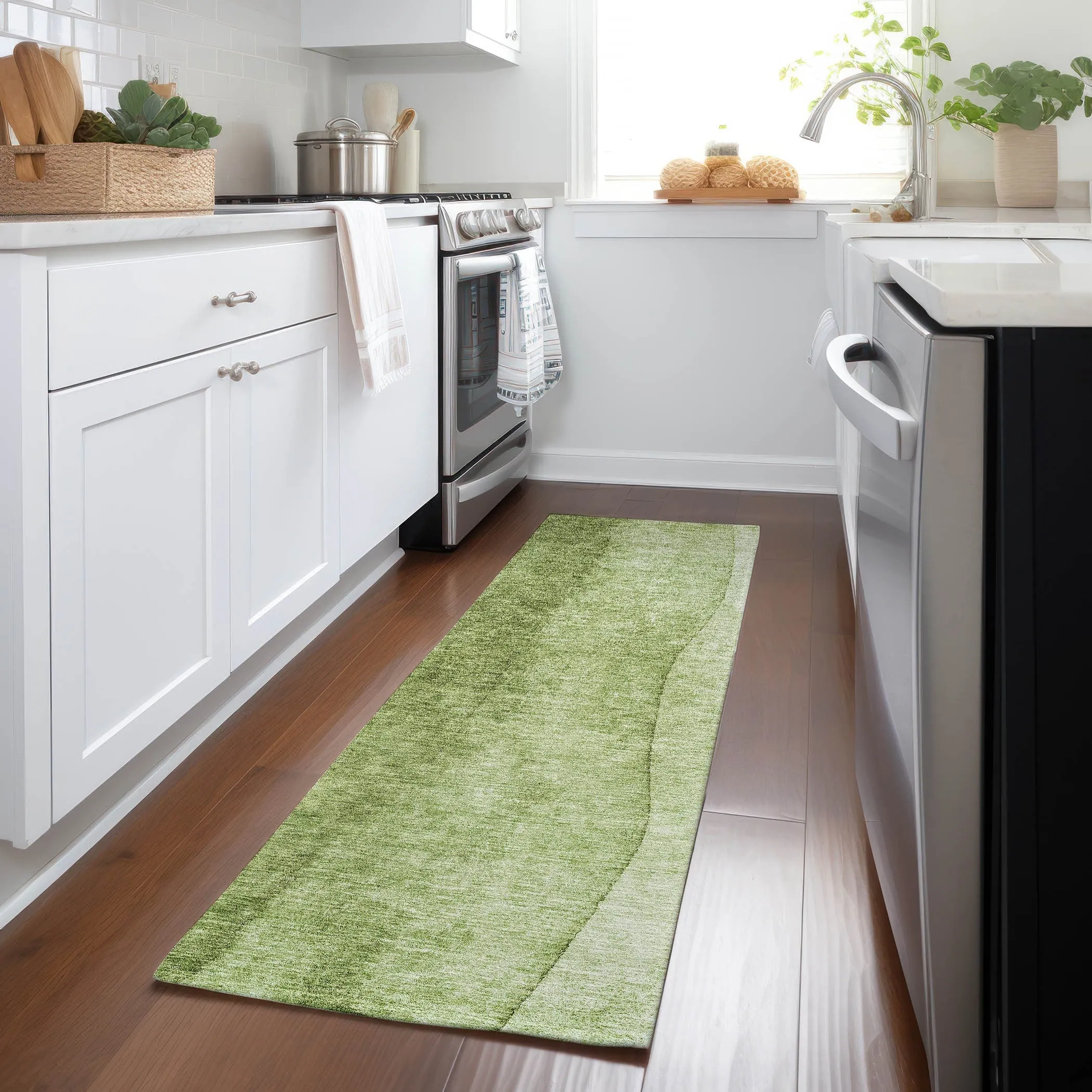 Machine Washable Indoor/ Outdoor Chantille Contemporary Ombre Rug