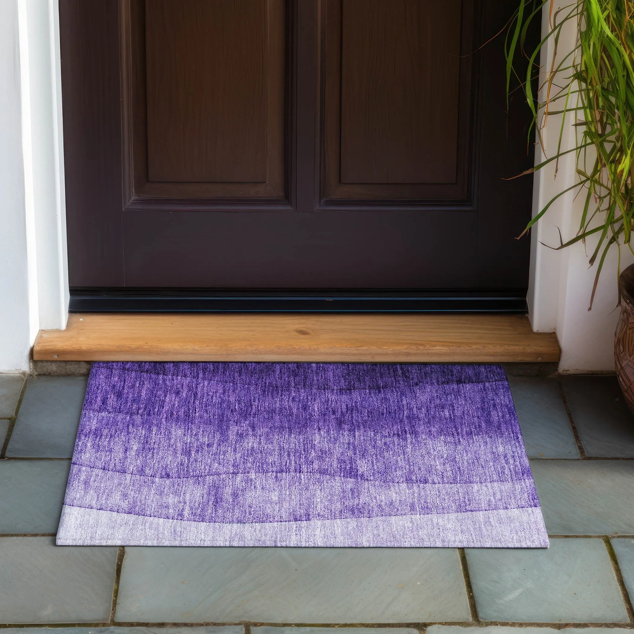 Machine Washable Indoor/ Outdoor Chantille Contemporary Ombre Rug