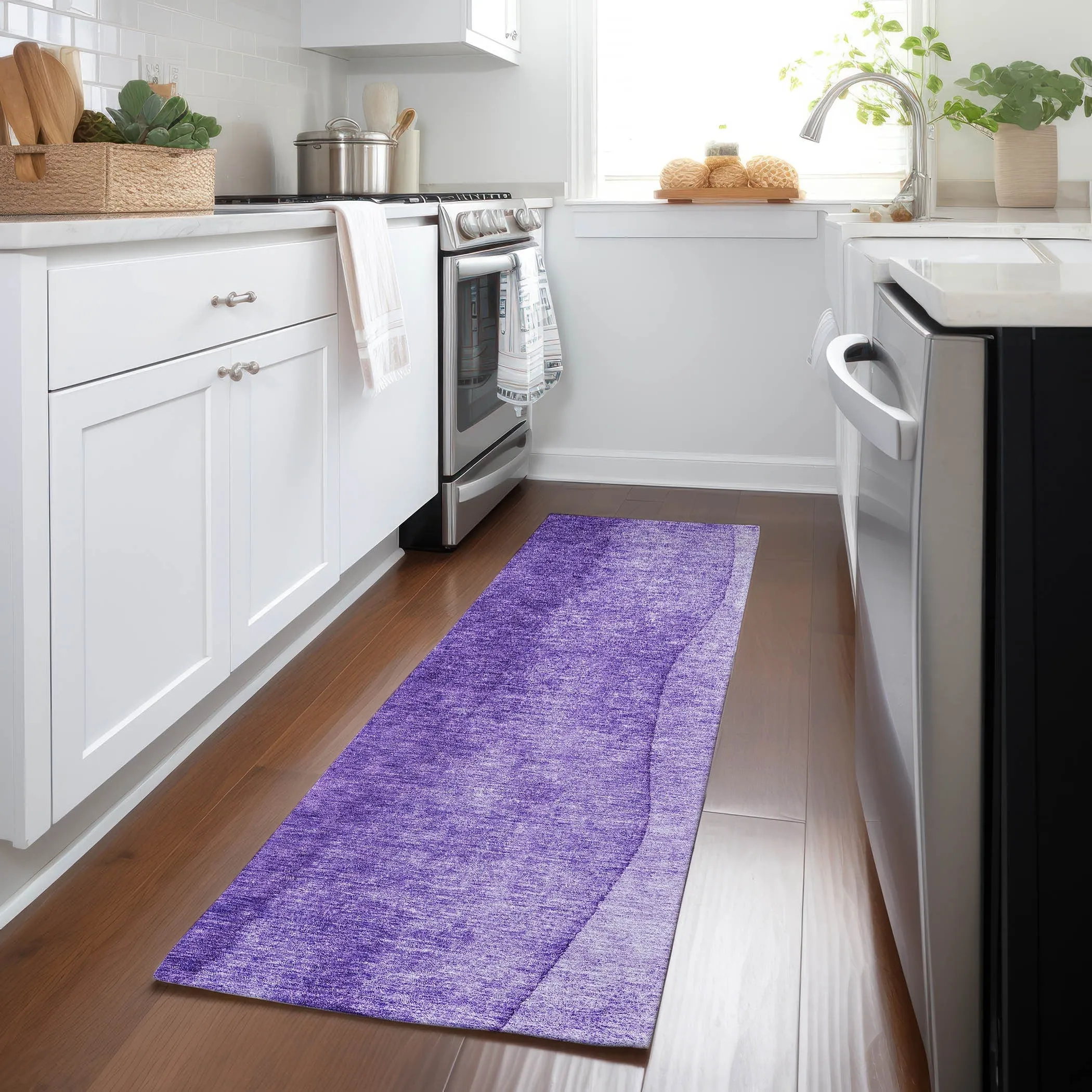 Machine Washable Indoor/ Outdoor Chantille Contemporary Ombre Rug