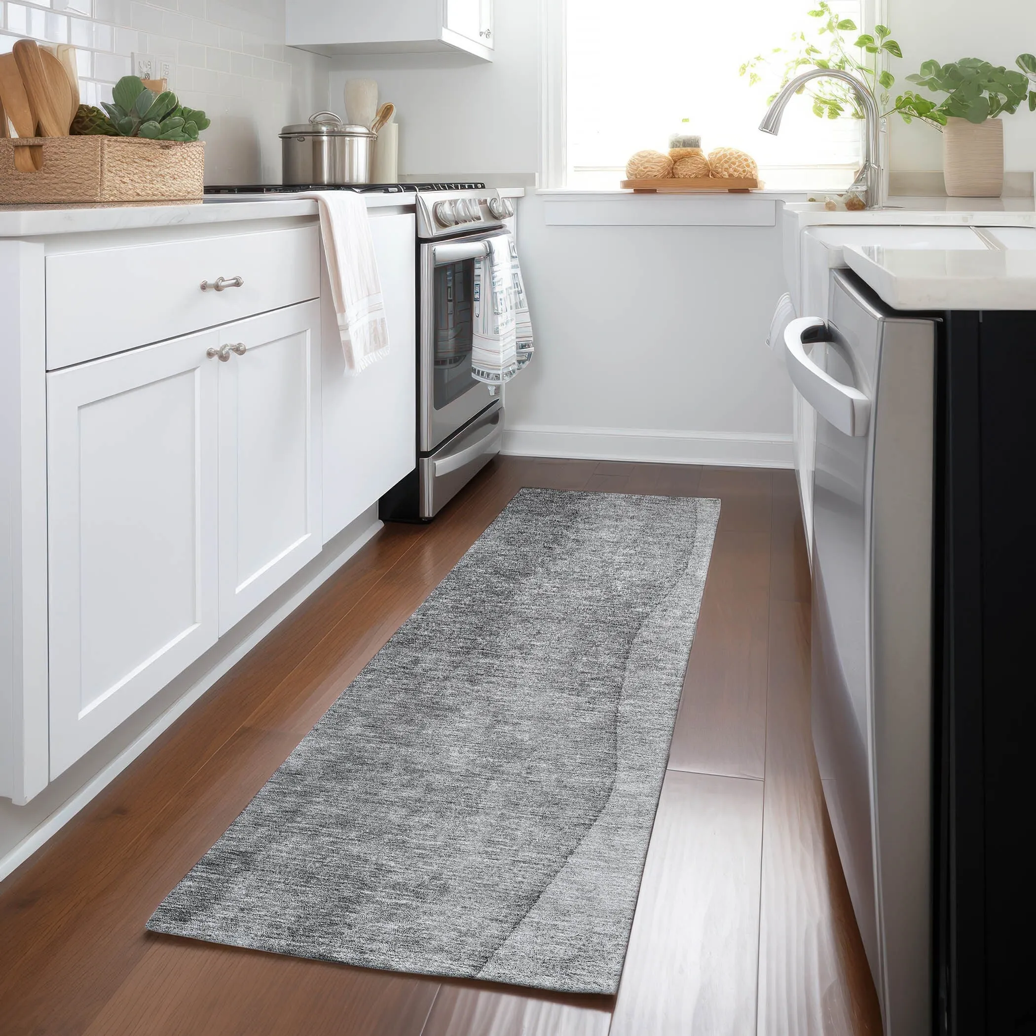 Machine Washable Indoor/ Outdoor Chantille Contemporary Ombre Rug