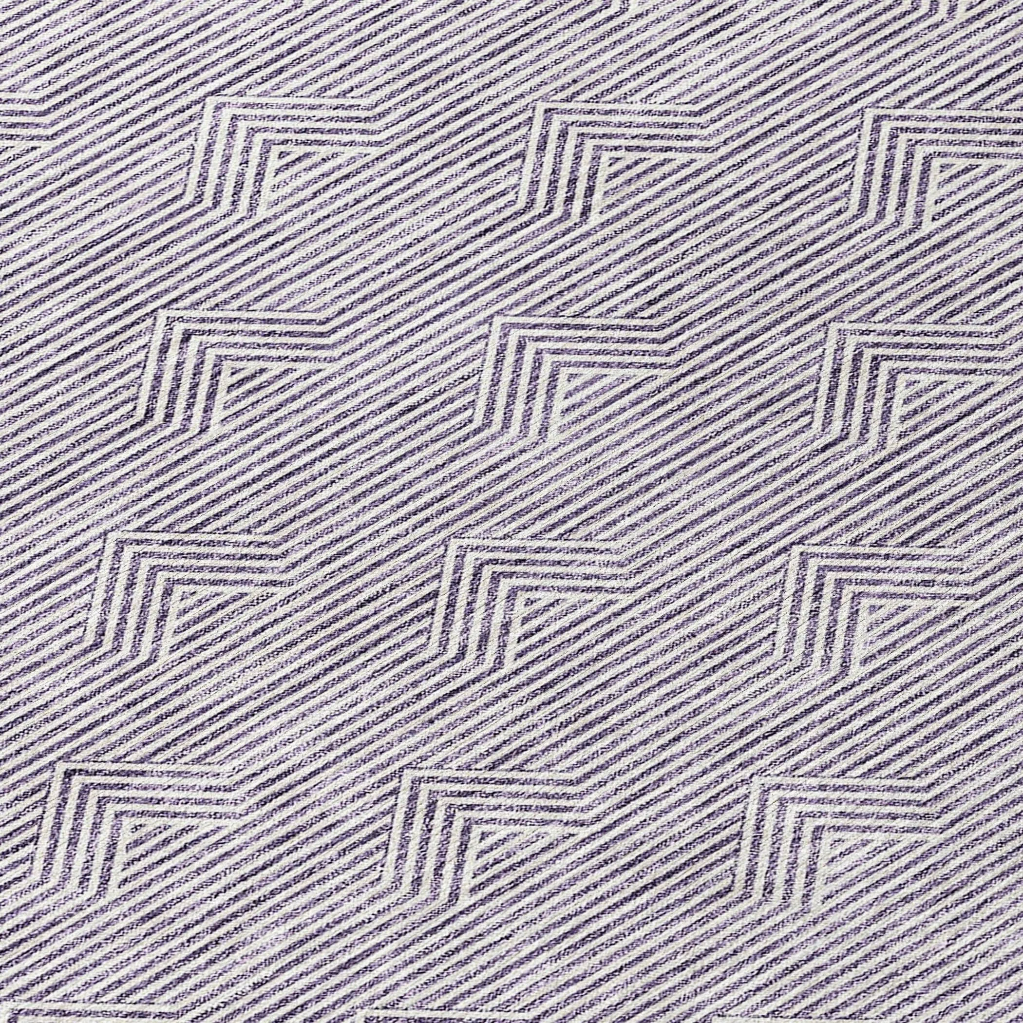 Machine Washable Indoor/ Outdoor Chantille Contemporary Stripe Rug