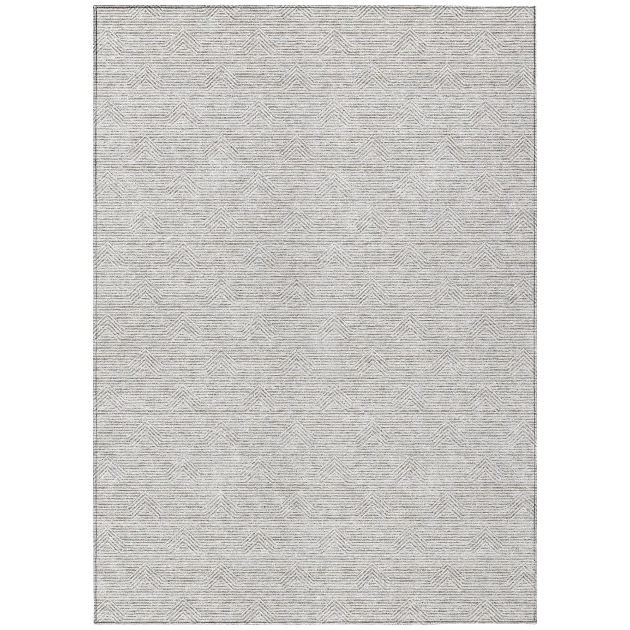 Machine Washable Indoor/ Outdoor Chantille Contemporary Stripe Rug