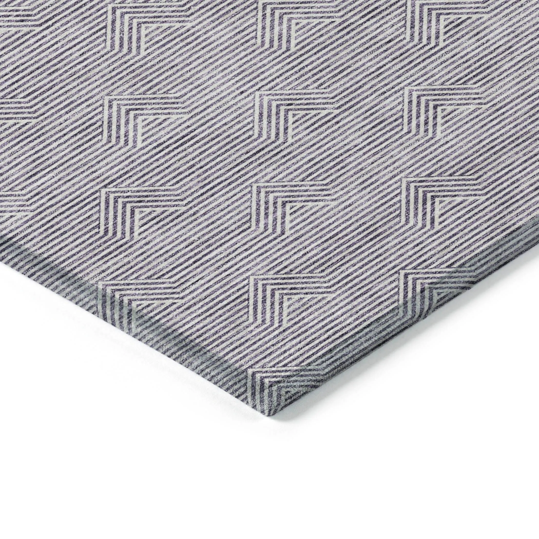 Machine Washable Indoor/ Outdoor Chantille Contemporary Stripe Rug