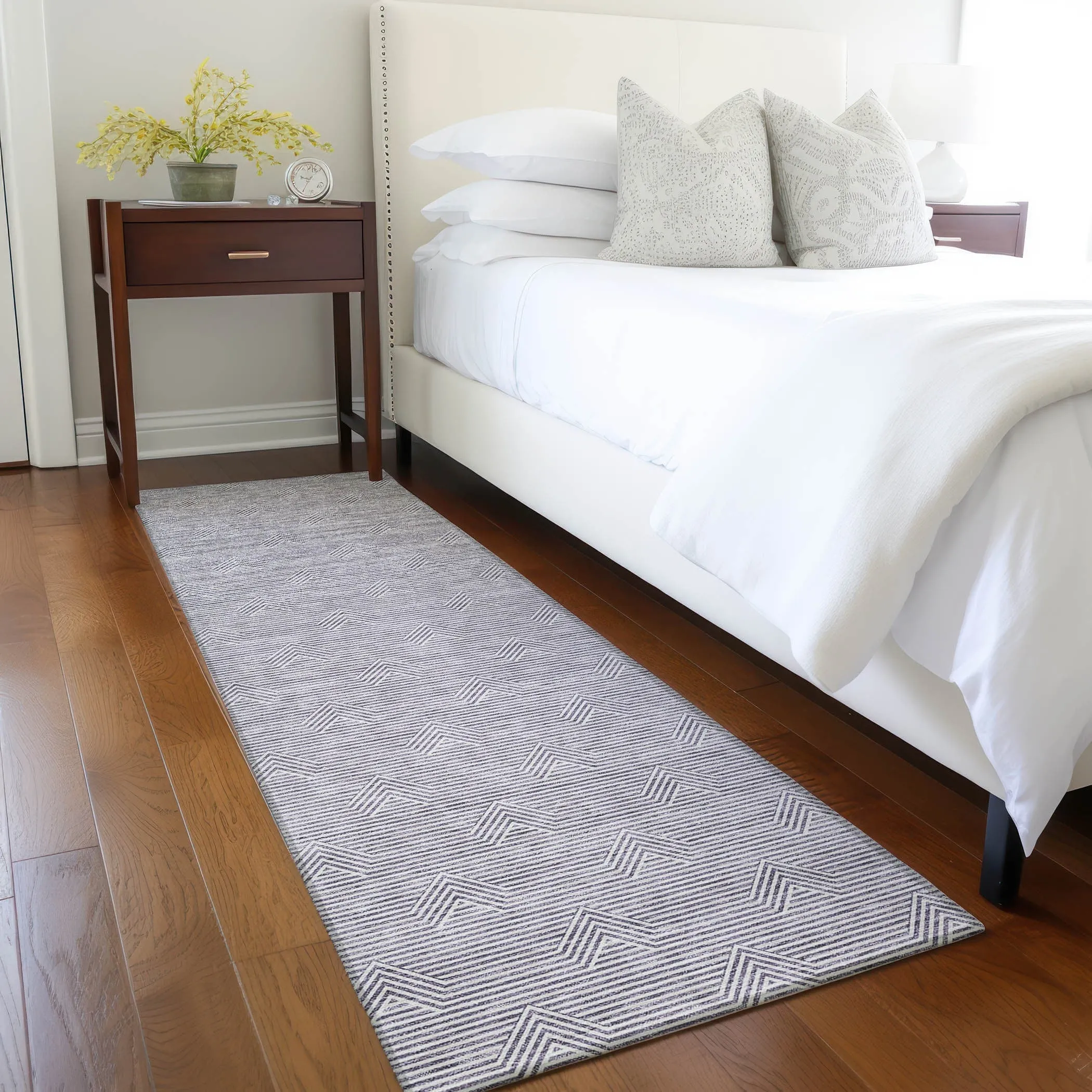 Machine Washable Indoor/ Outdoor Chantille Contemporary Stripe Rug