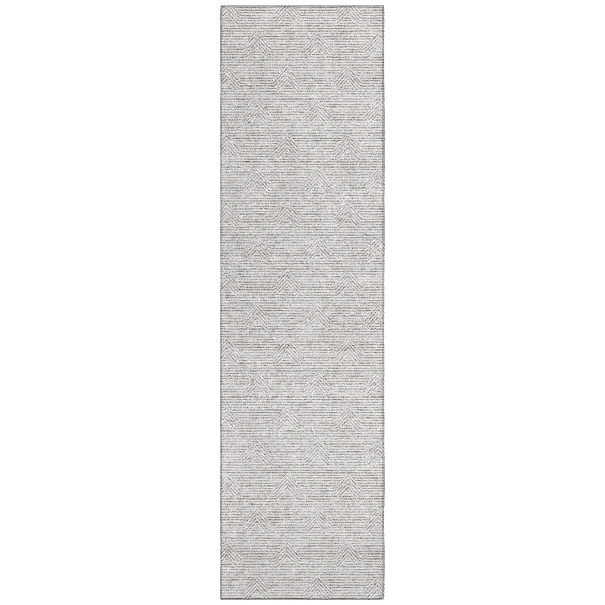 Machine Washable Indoor/ Outdoor Chantille Contemporary Stripe Rug