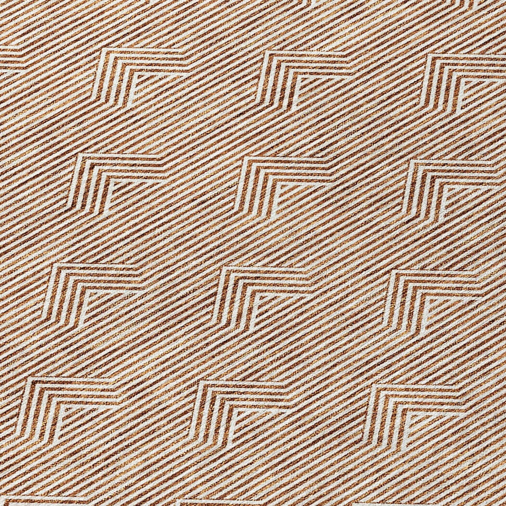 Machine Washable Indoor/ Outdoor Chantille Contemporary Stripe Rug