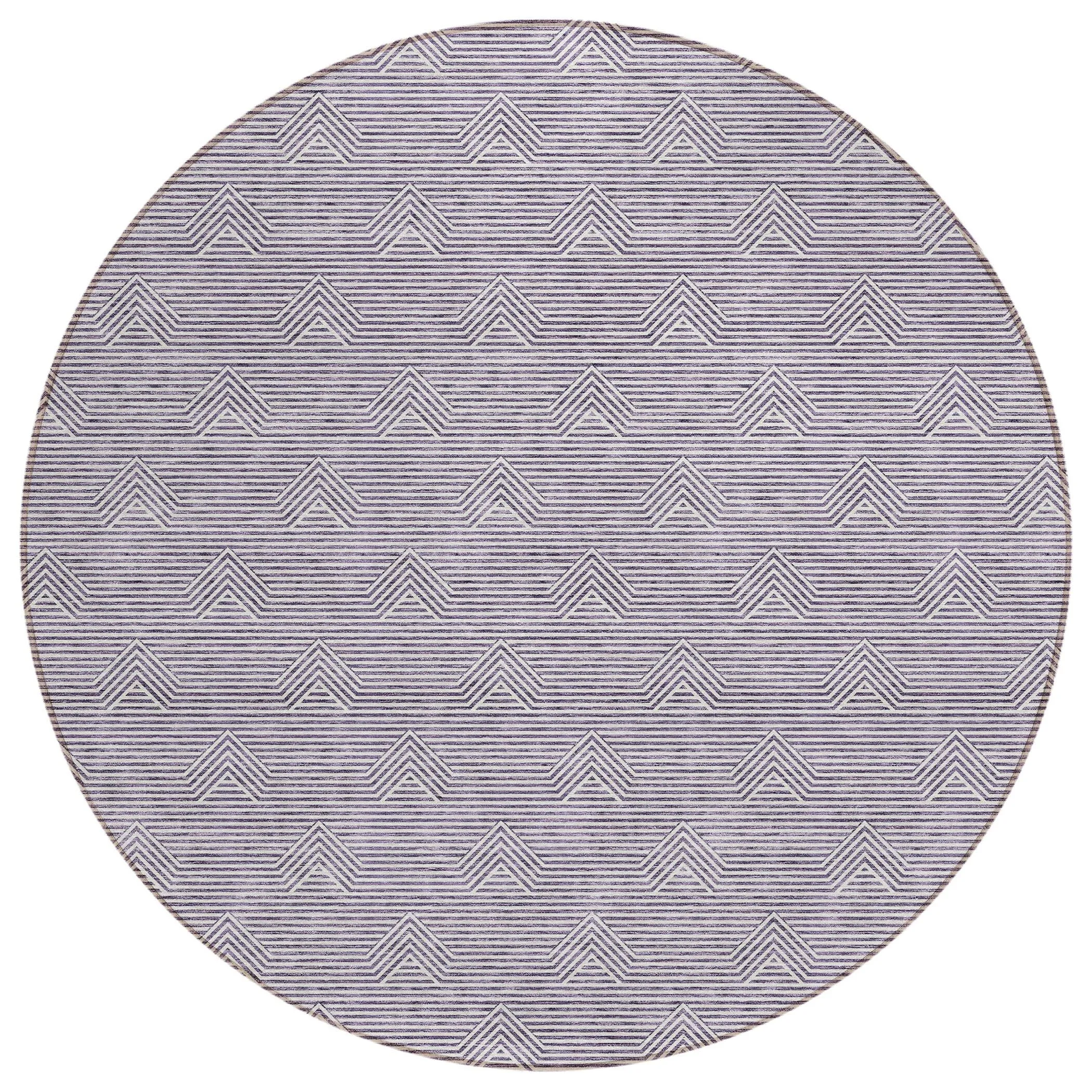 Machine Washable Indoor/ Outdoor Chantille Contemporary Stripe Rug