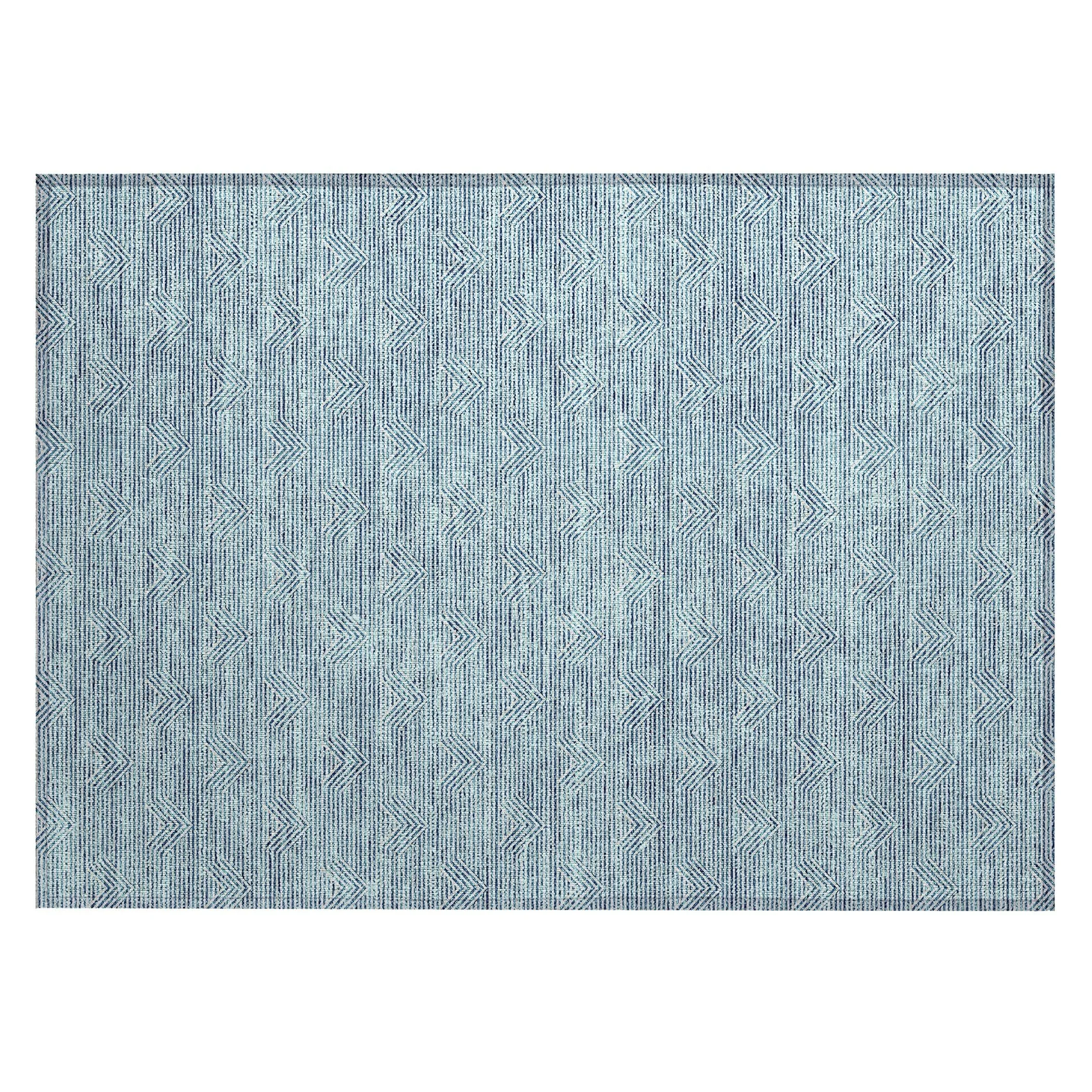 Machine Washable Indoor/ Outdoor Chantille Contemporary Stripe Rug