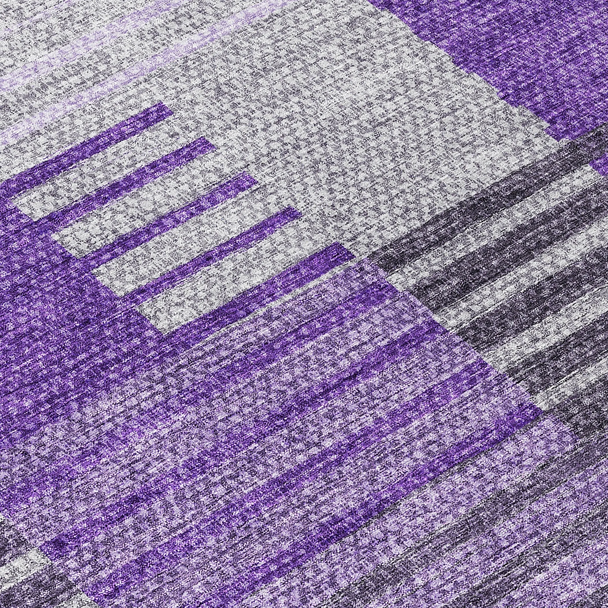 Machine Washable Indoor/ Outdoor Chantille Contemporary Stripes Rug