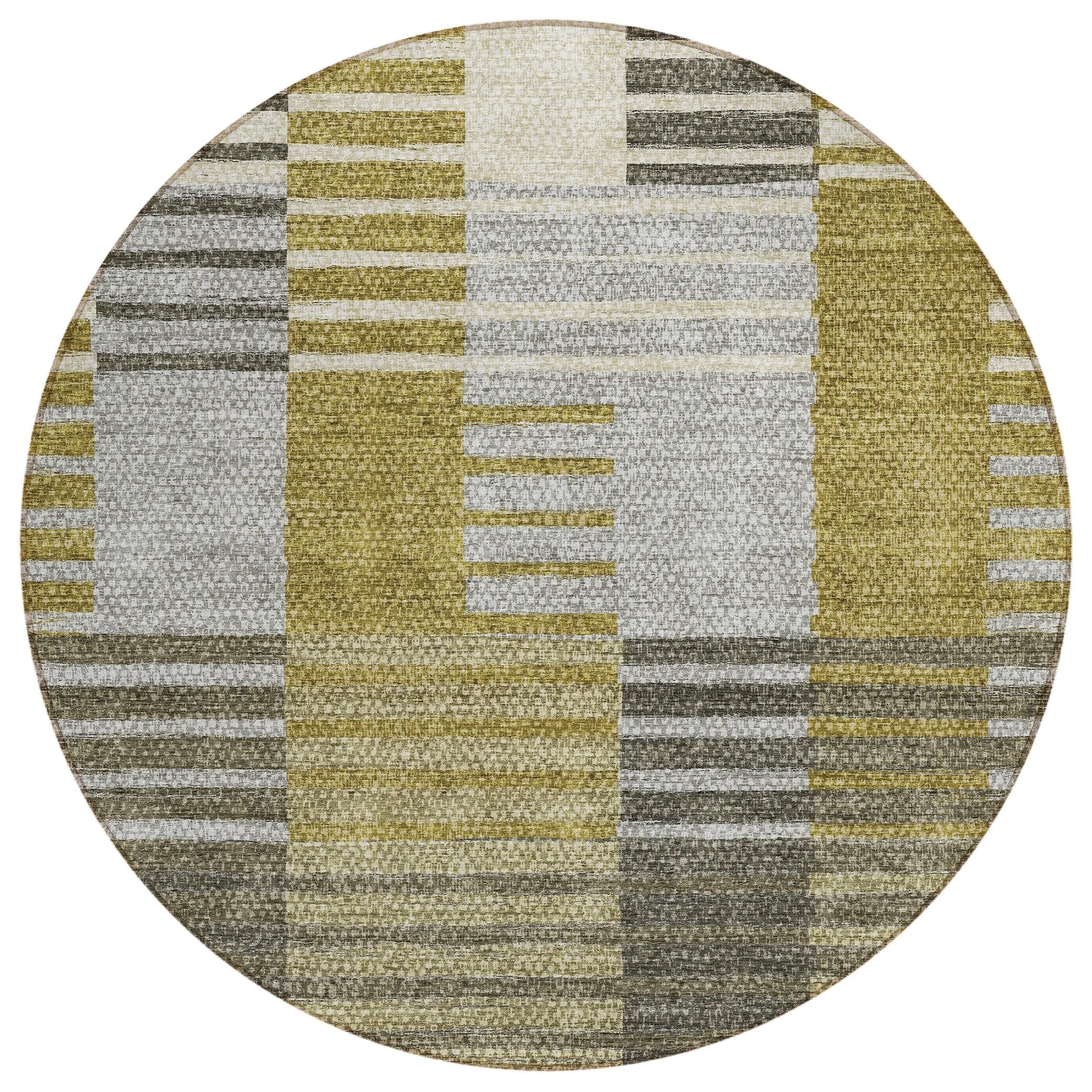 Machine Washable Indoor/ Outdoor Chantille Contemporary Stripes Rug
