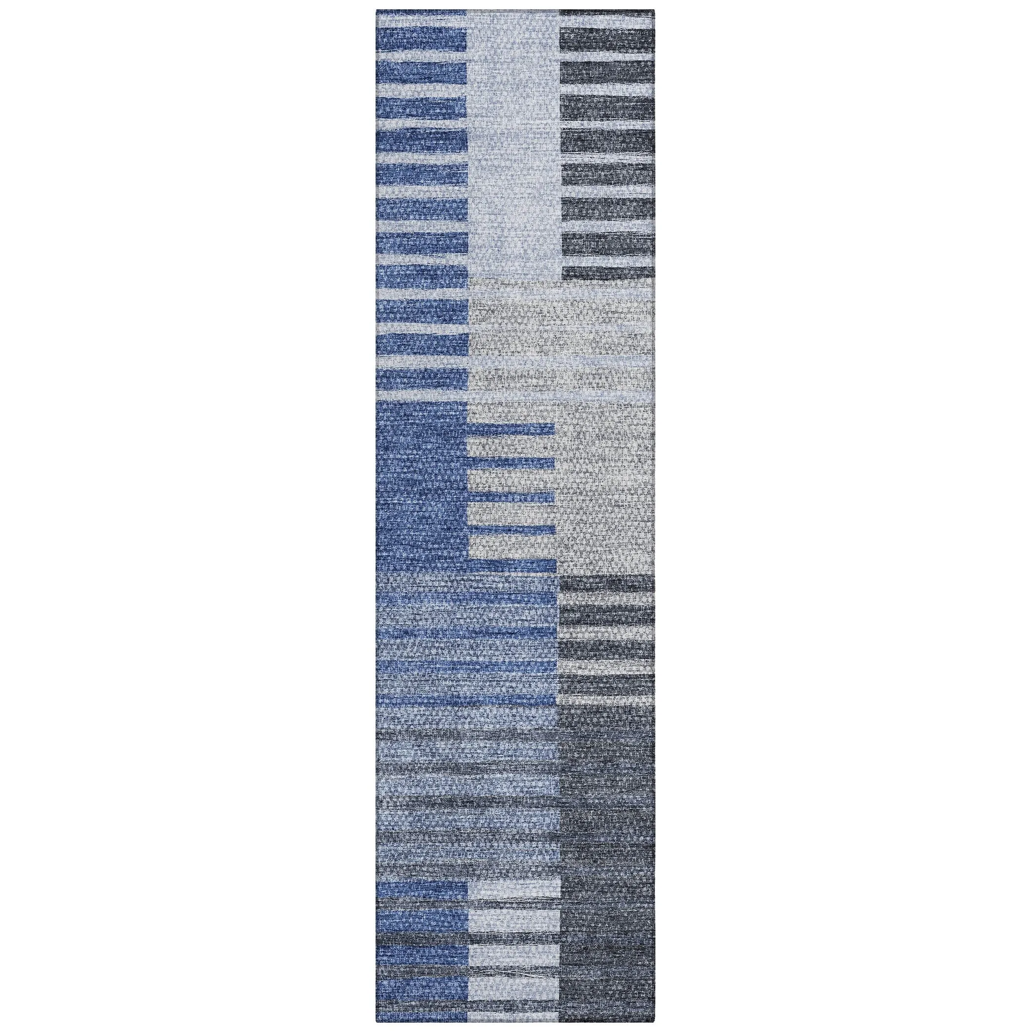 Machine Washable Indoor/ Outdoor Chantille Contemporary Stripes Rug