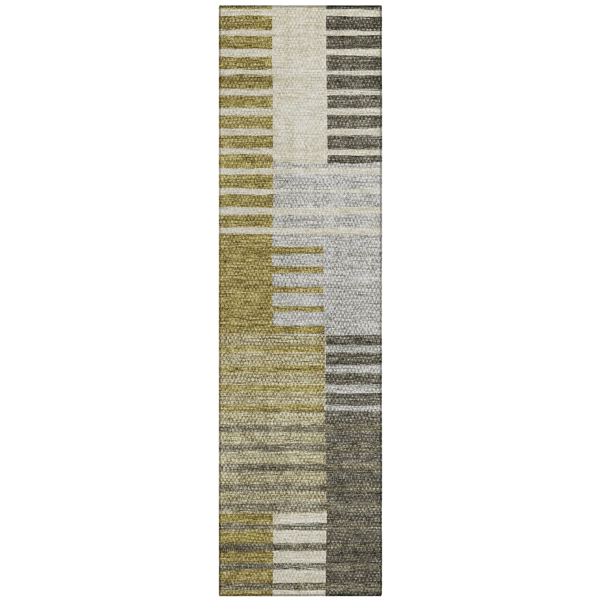 Machine Washable Indoor/ Outdoor Chantille Contemporary Stripes Rug