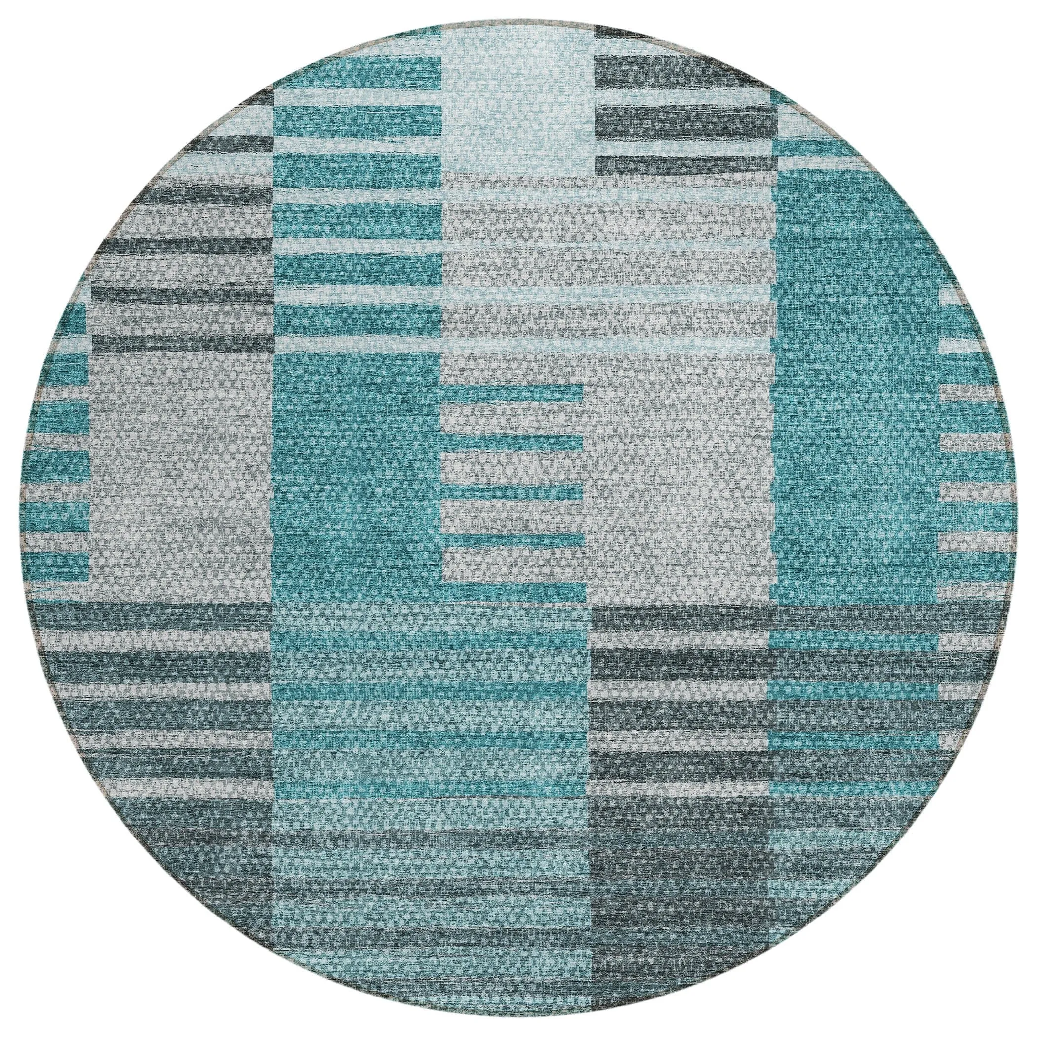 Machine Washable Indoor/ Outdoor Chantille Contemporary Stripes Rug