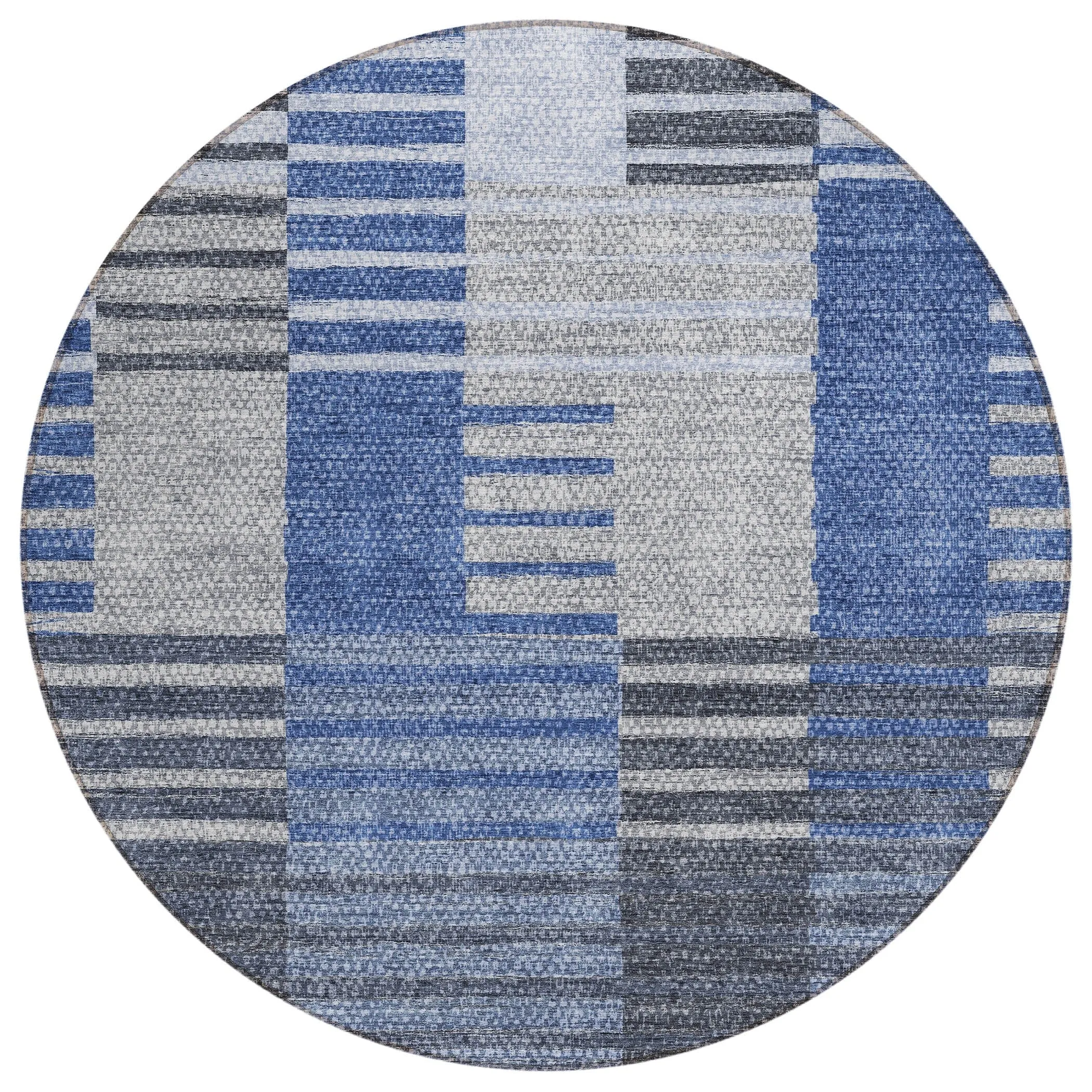 Machine Washable Indoor/ Outdoor Chantille Contemporary Stripes Rug