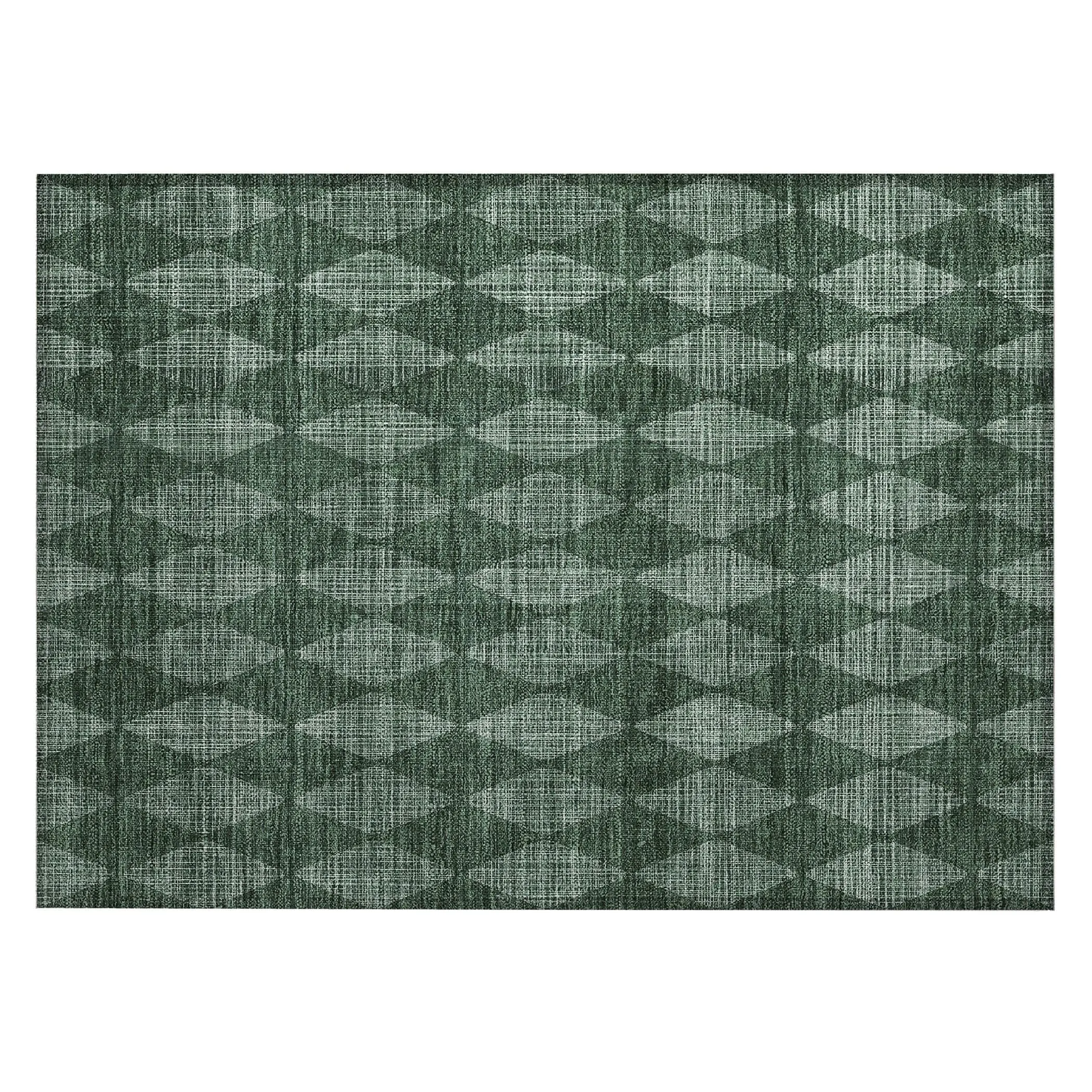 Machine Washable Indoor/ Outdoor Chantille Diamond Argyle Rug