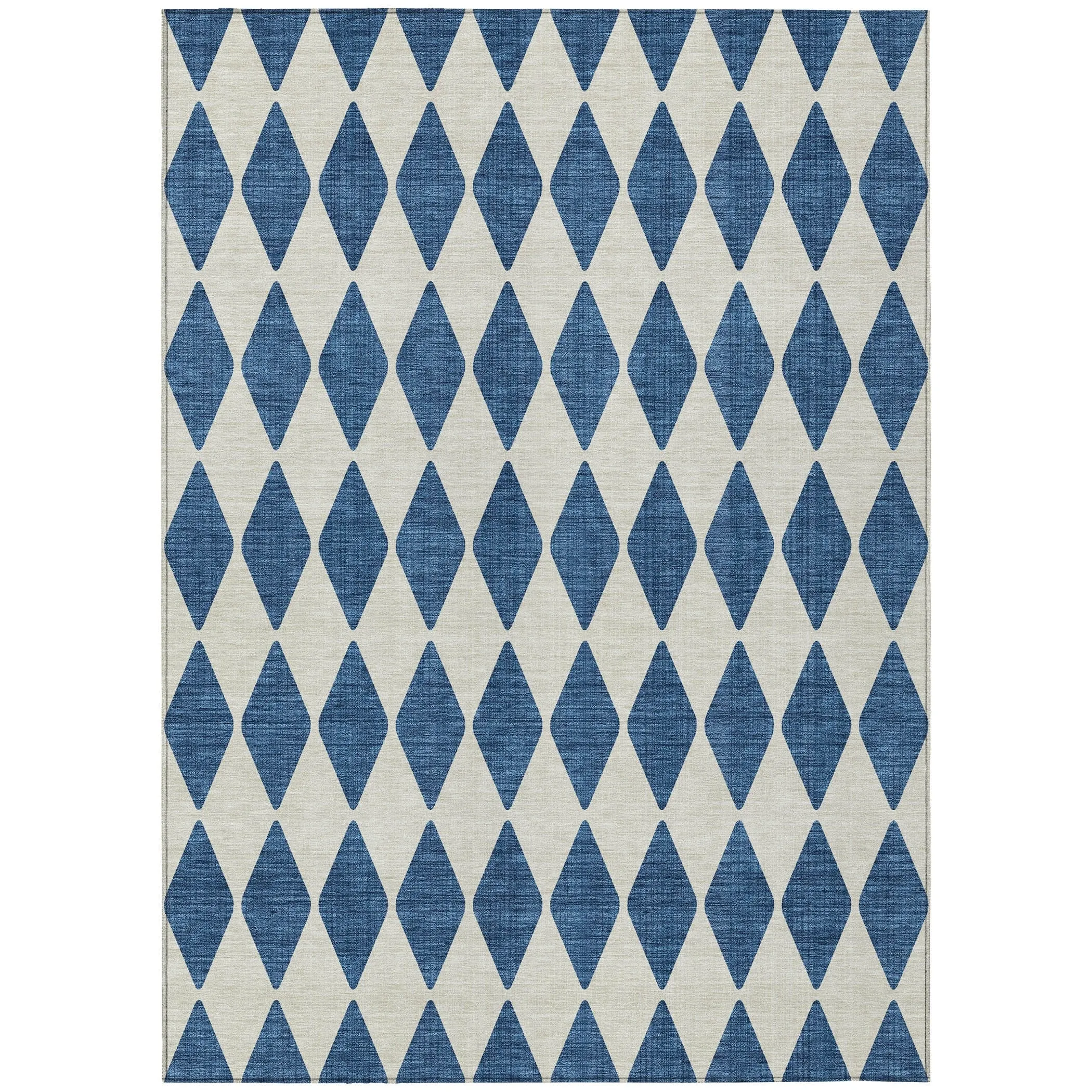 Machine Washable Indoor/ Outdoor Chantille Diamond Argyle Rug