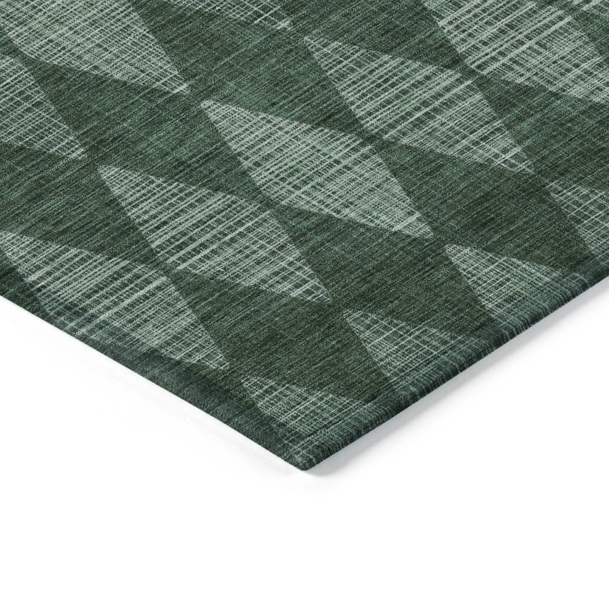 Machine Washable Indoor/ Outdoor Chantille Diamond Argyle Rug