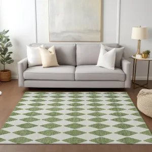 Machine Washable Indoor/ Outdoor Chantille Diamond Argyle Rug