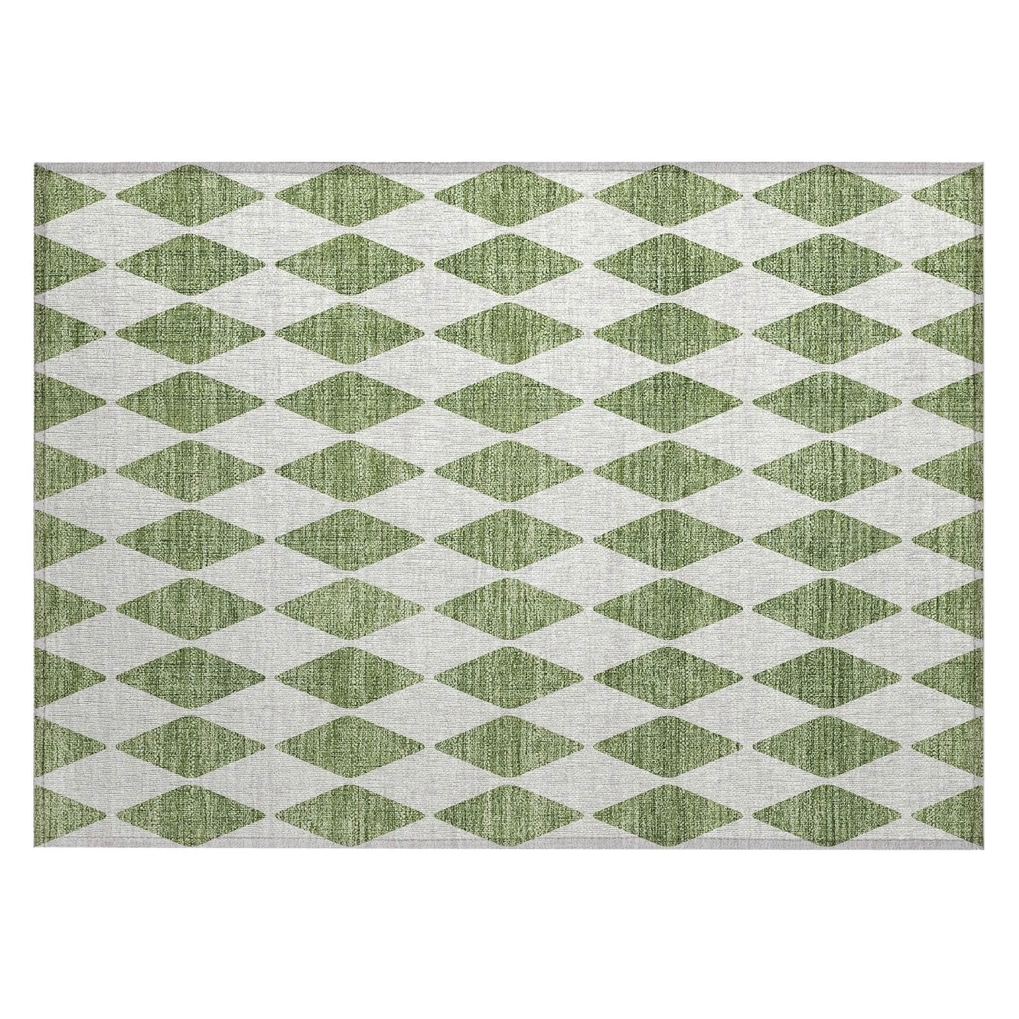 Machine Washable Indoor/ Outdoor Chantille Diamond Argyle Rug