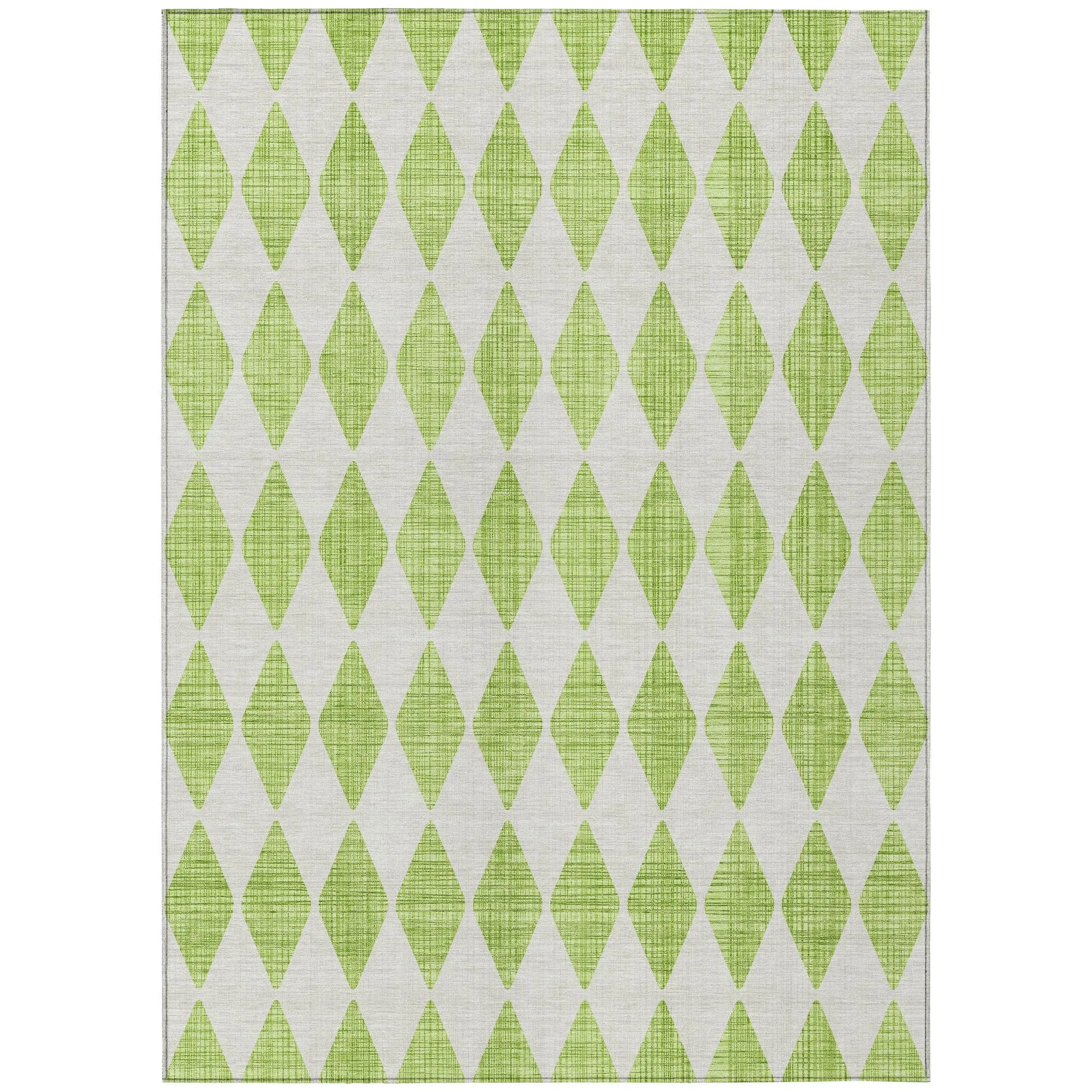 Machine Washable Indoor/ Outdoor Chantille Diamond Argyle Rug